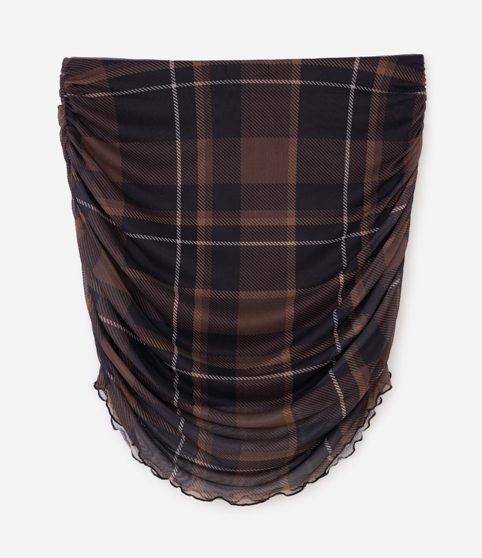 Saia Mini em Tule Xadrez com Franzido Curve & Plus Size Xadrez 4