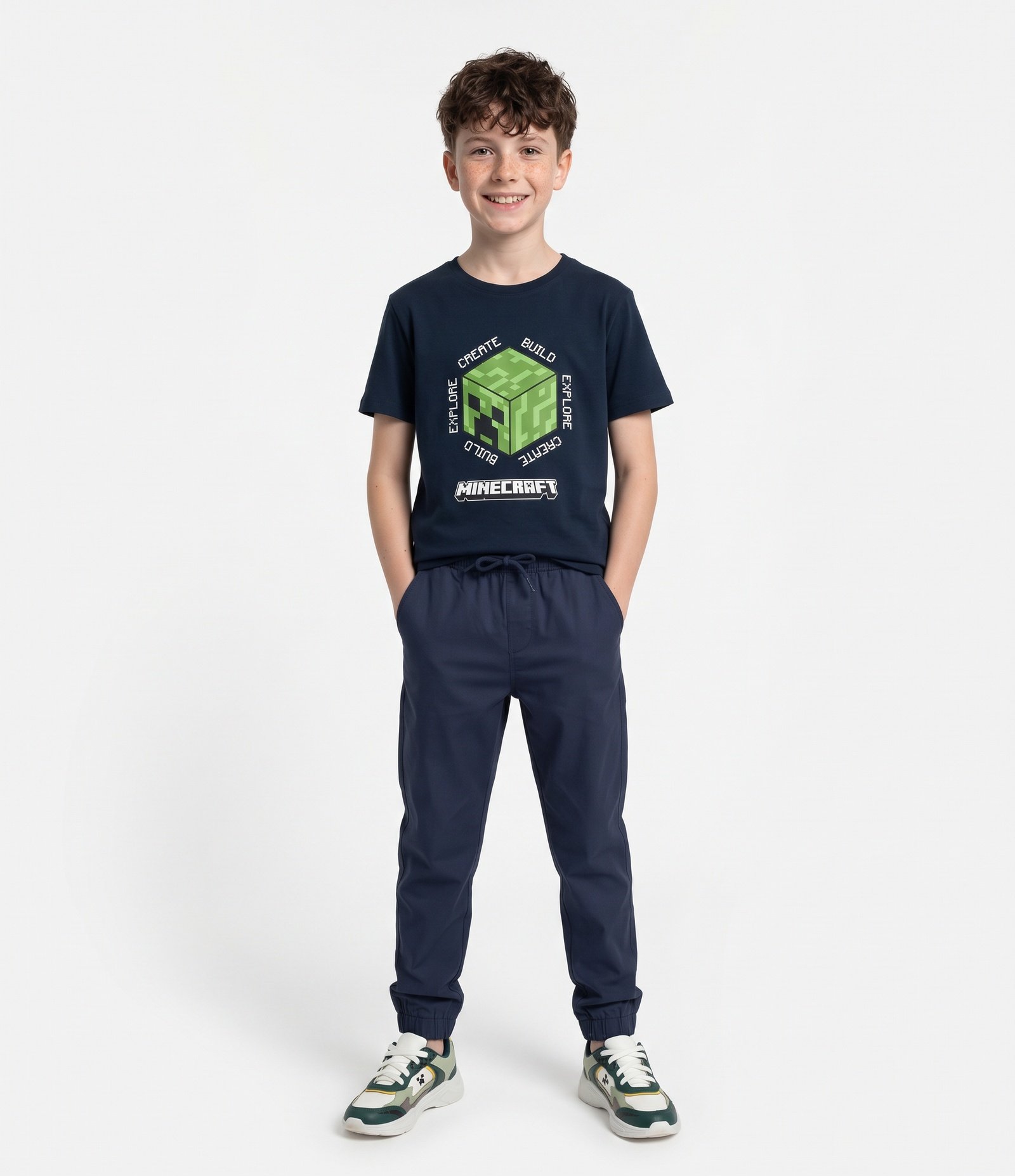 Calça Jogger Infantil em Sarja - Tam 5 a 14 anos Dress Blues 1