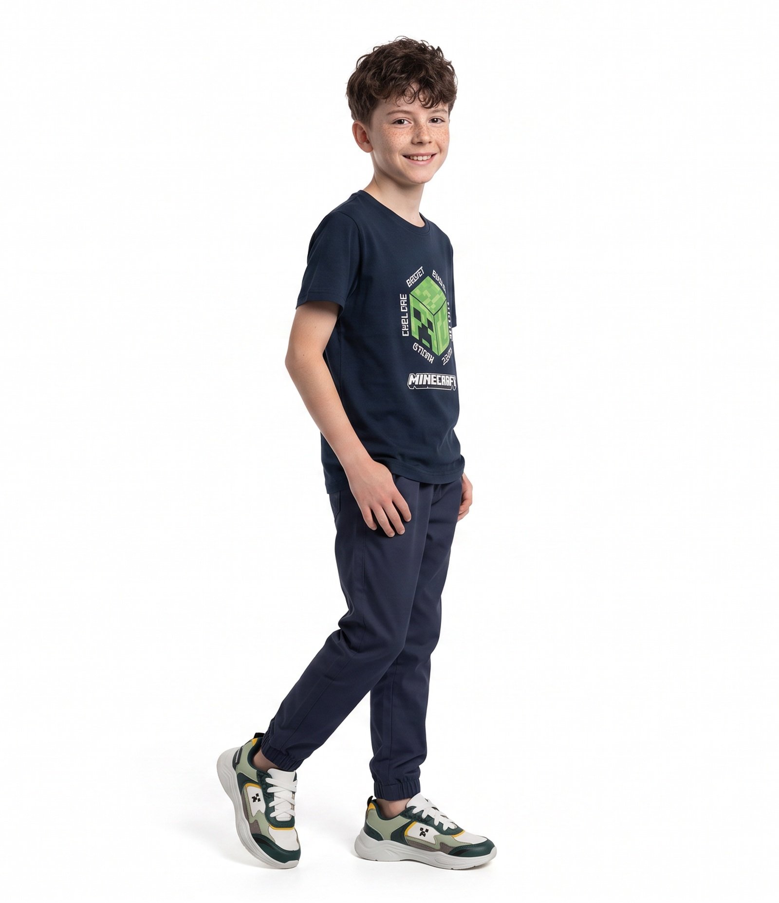 Calça Jogger Infantil em Sarja - Tam 5 a 14 anos Dress Blues 2