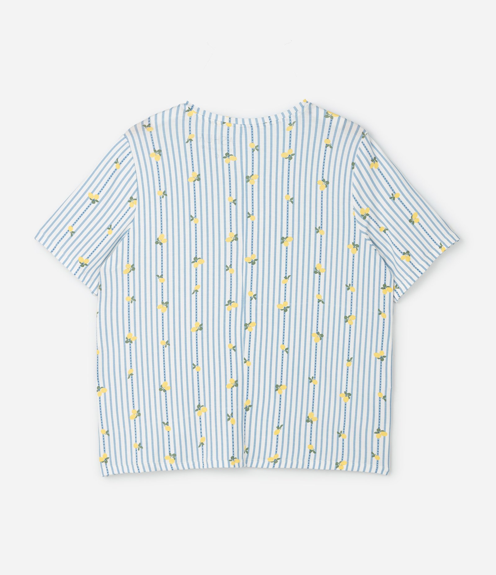 Pijama Curto em Viscolycra com Estampa Limões Curve & Plus Size Azul 3