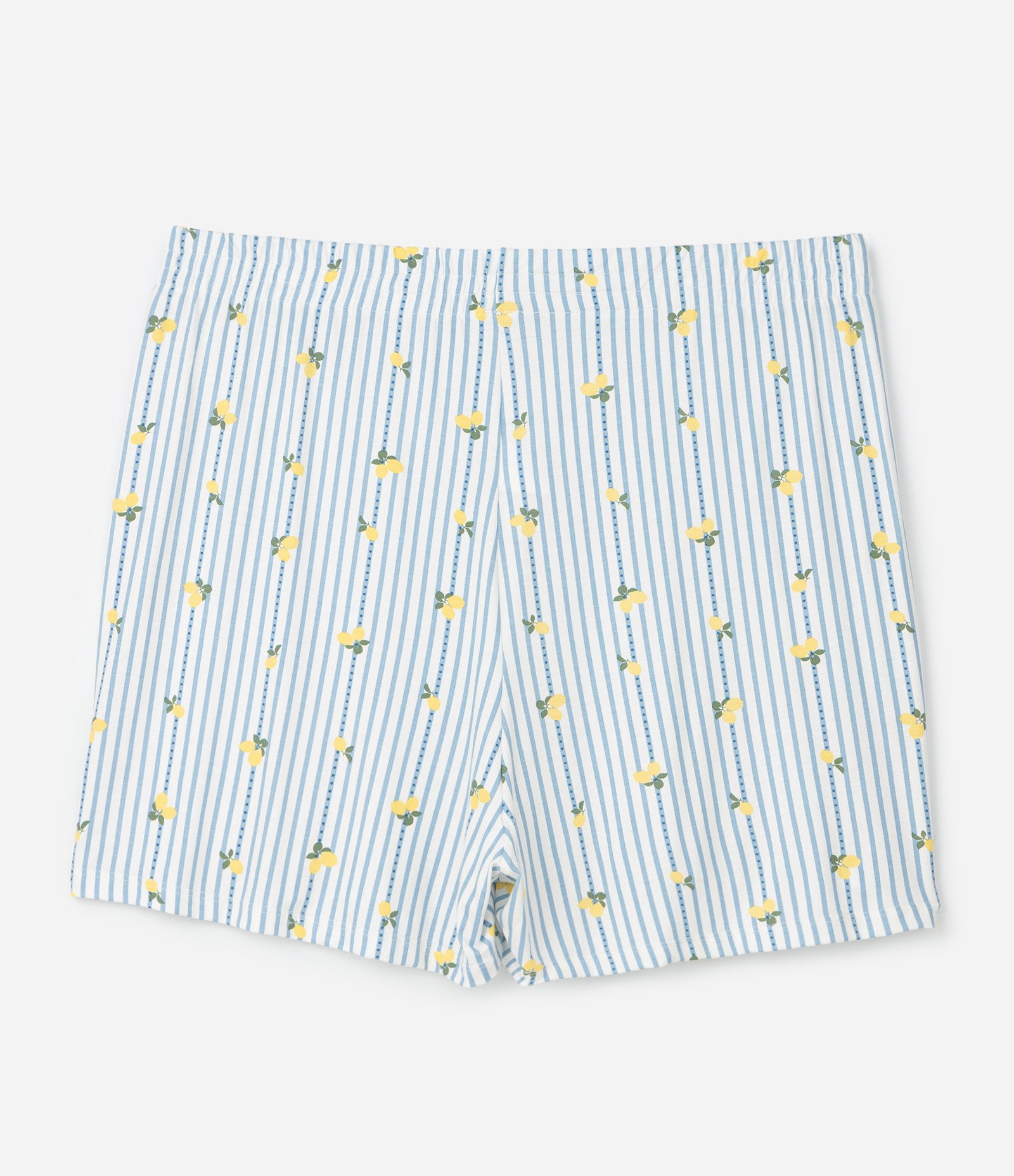 Pijama Curto em Viscolycra com Estampa Limões Curve & Plus Size Azul 5