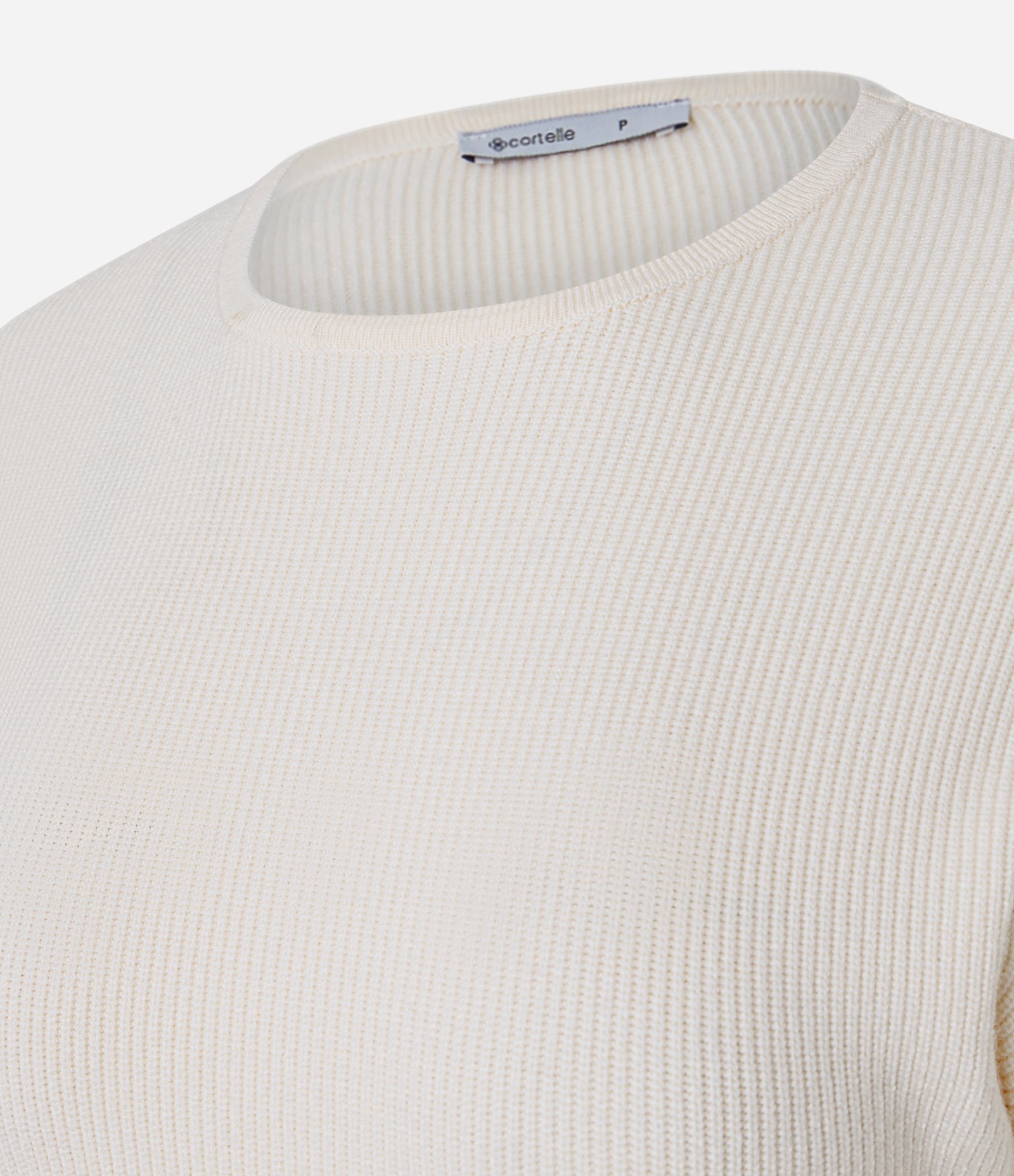 Vestido Curto em Tricô com Manga Bufante Off White 2