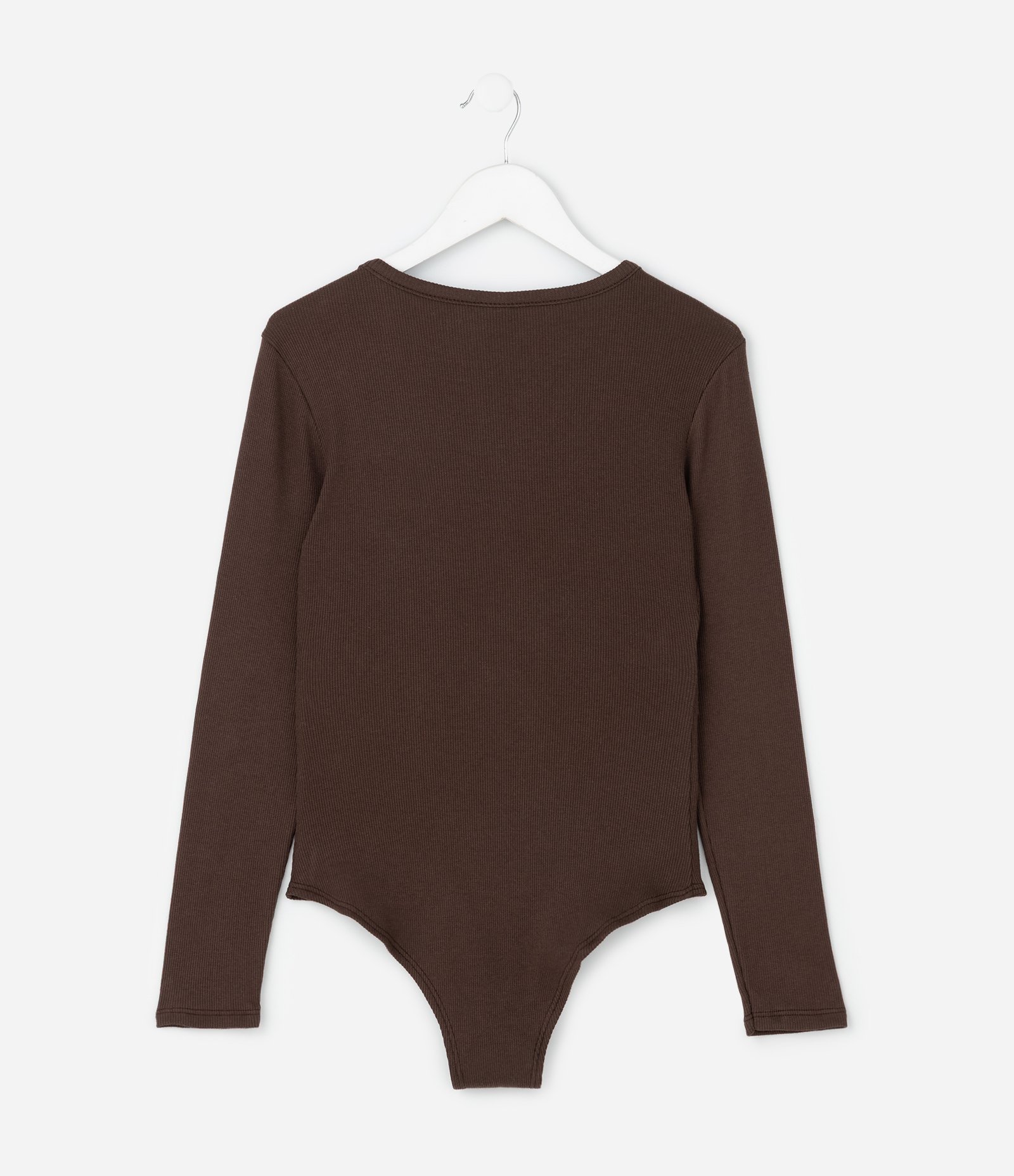 Body Infantil Baby Look Manga Longa – Tam 7 a 16 Anos Marrom 3