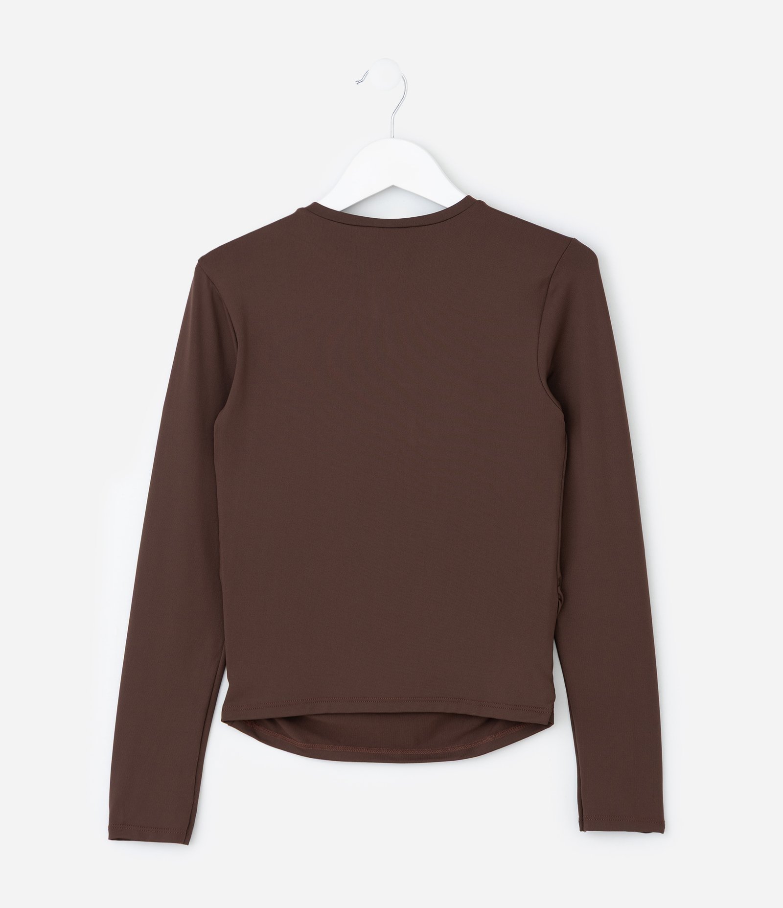 Camiseta Infantil com Franzido Lateral – Tam 5 a 14 Anos Marrom 2