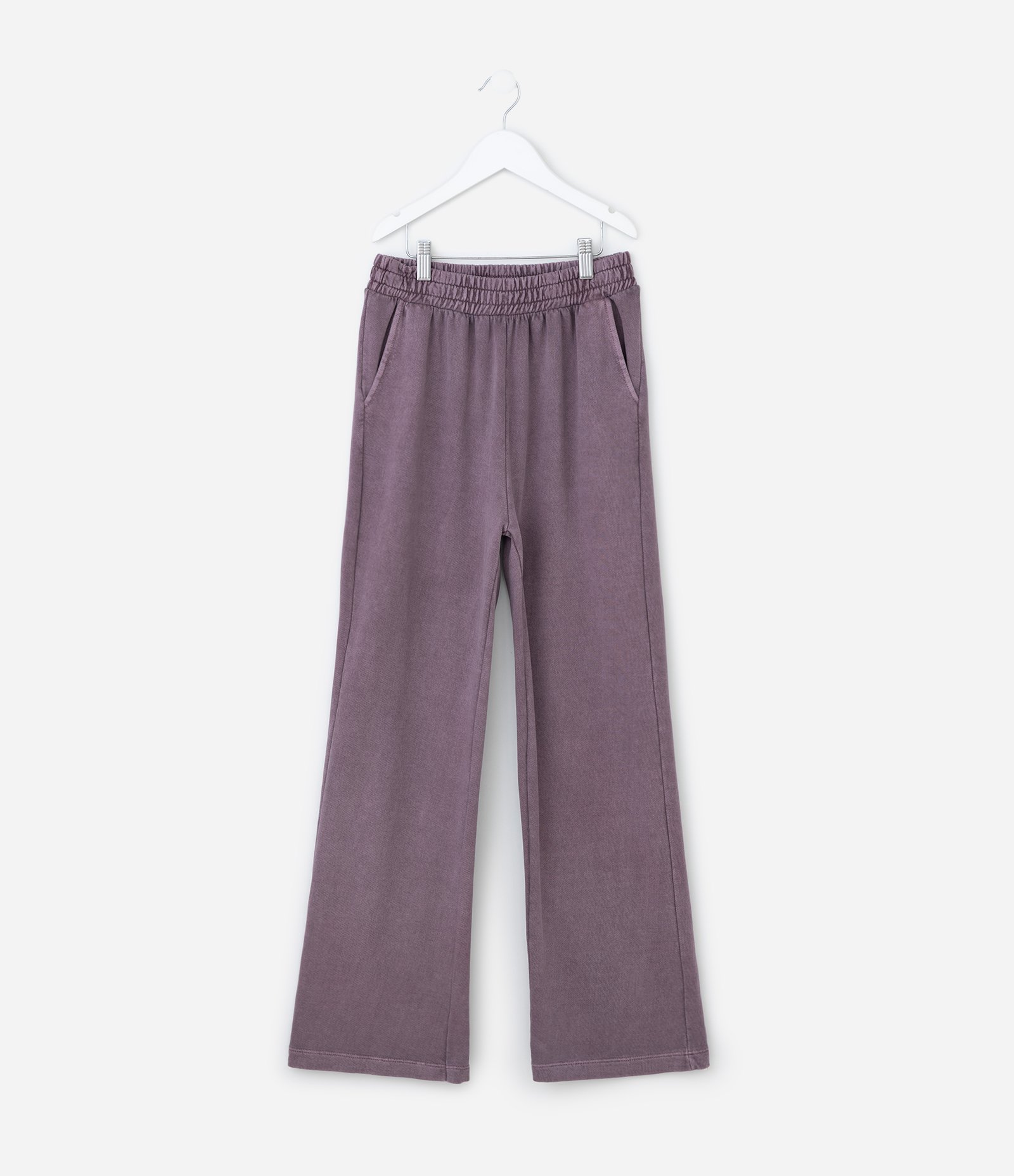 Calça Infantil em Moletom com Felpa Lavado – Tam 7 a 14 Anos Roxo 2