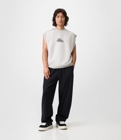 Calça Baggy Balloon em Moletom com Felpa