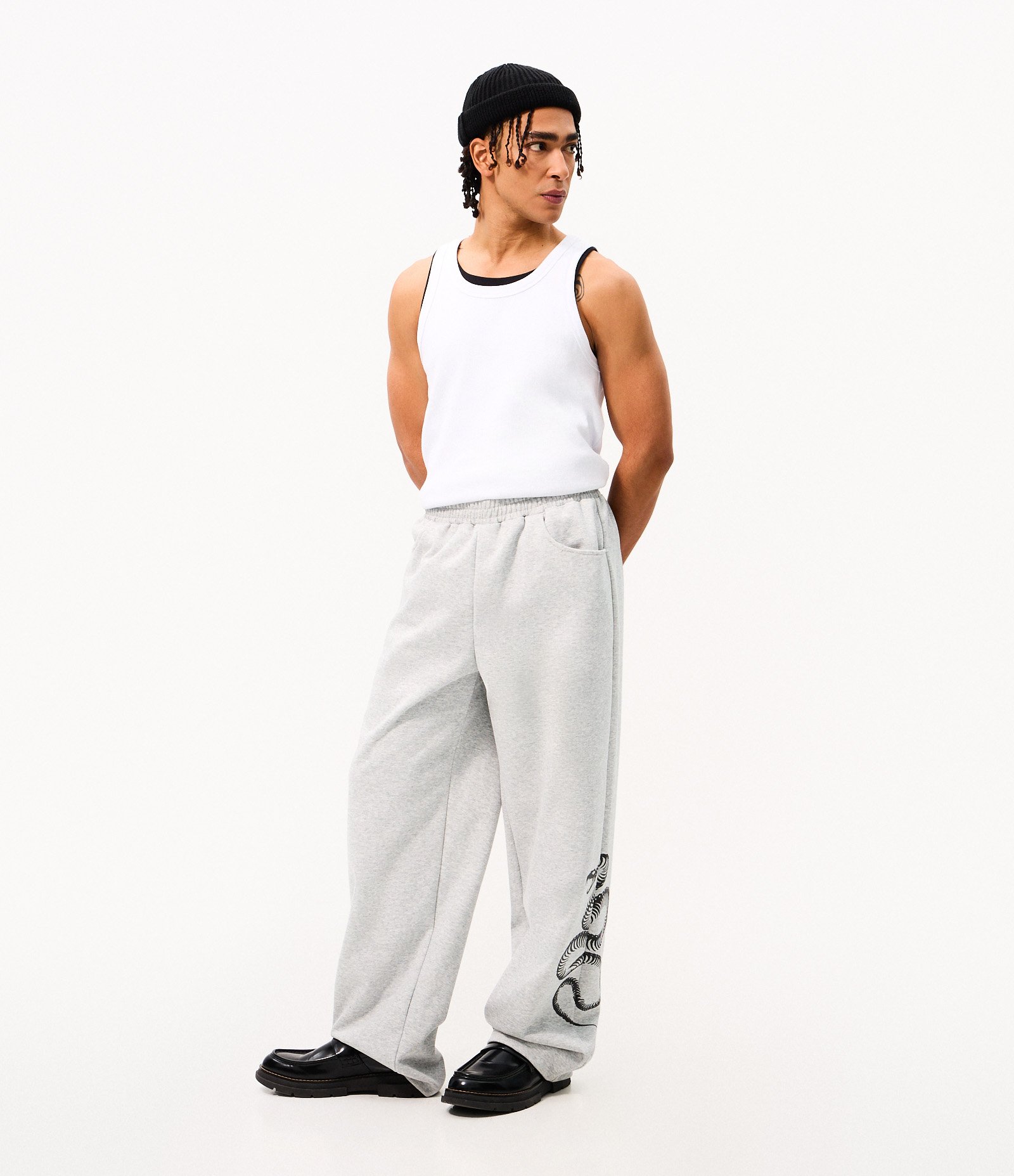 Calça Super Baggy Cobra Tribal Cinza 2