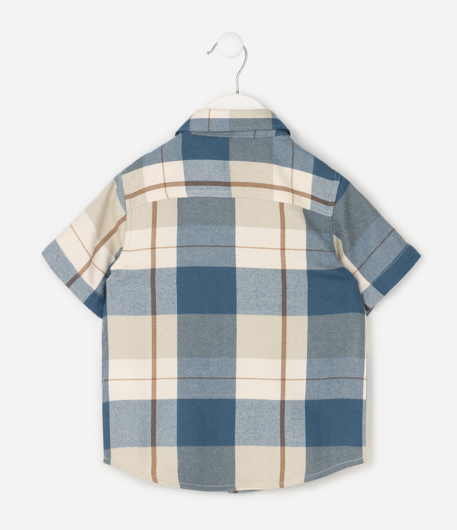Camisa Infantil em Flanela Xadrez - Tam 1 a 6 anos Azul 2