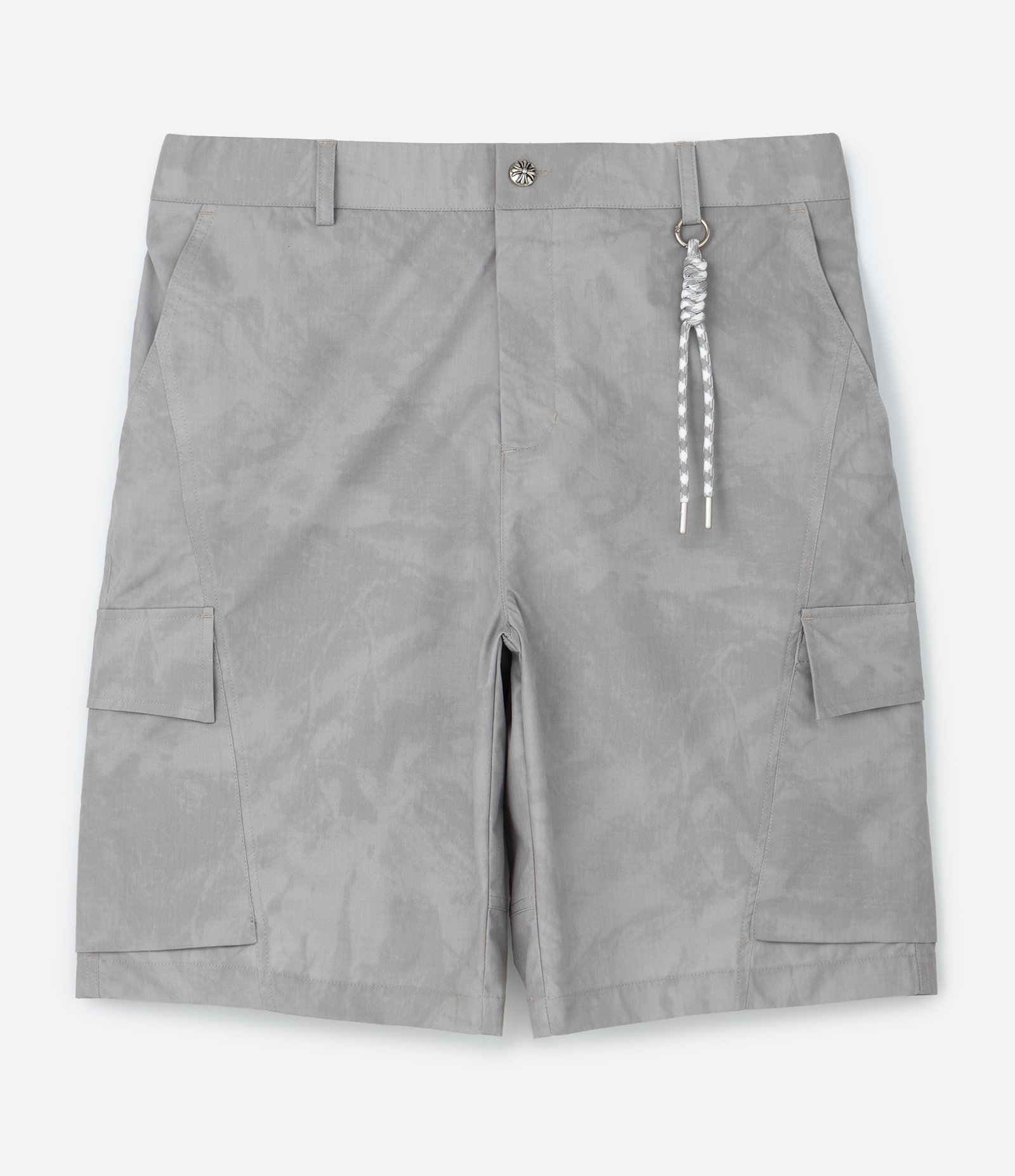 Bermuda Baggy Tecnológica Marmorizada com Bolsos Cargo Cinza 5