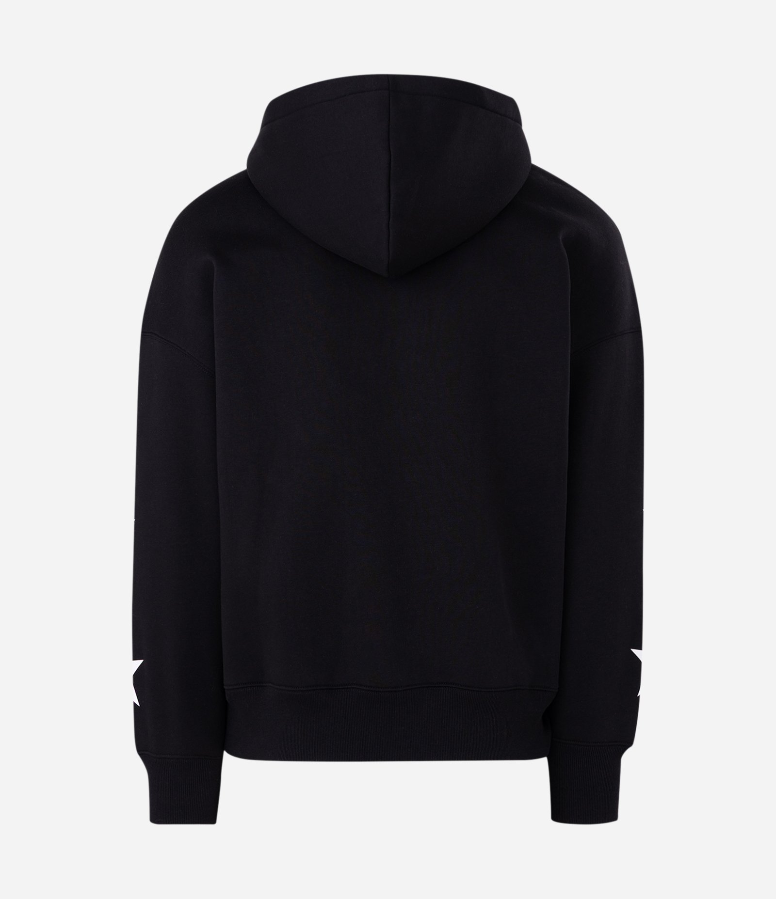 Blusão Masculino Moletom Boxy com Estrelas nas Mangas Preto 6