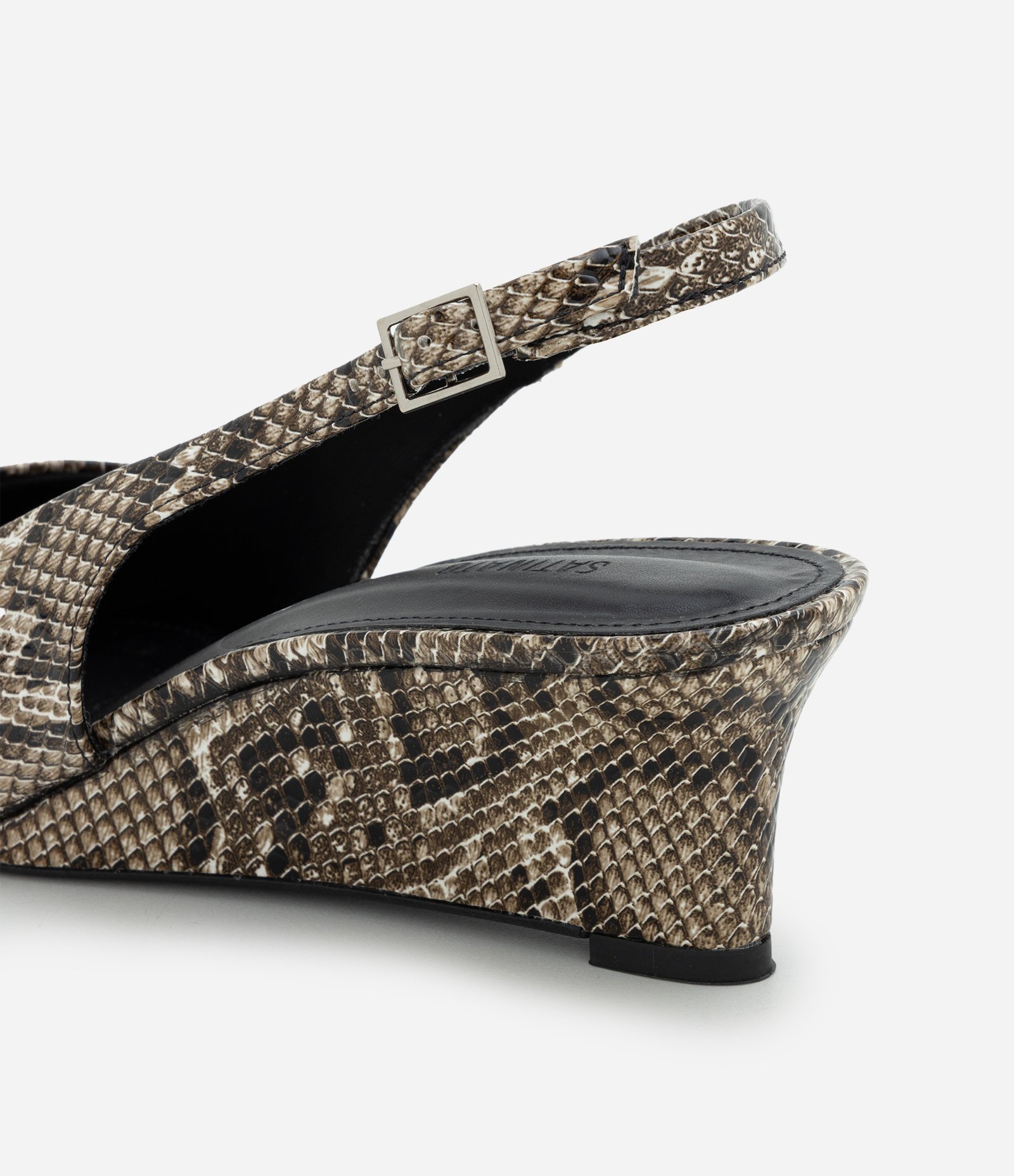 Sapato Slingback em PU com Estampa Animal Print Marrom 4