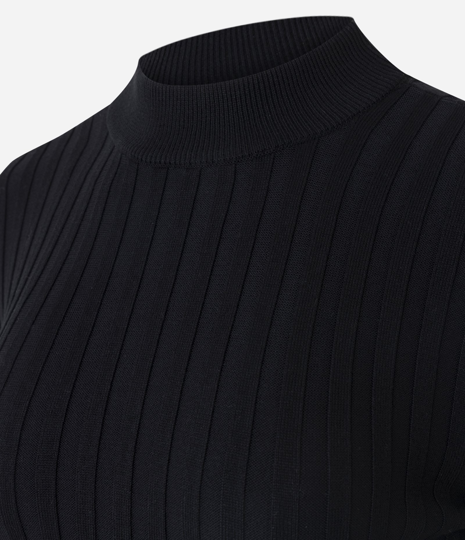 Blusa Peplum em Tricô com Manga Longa Preto 6