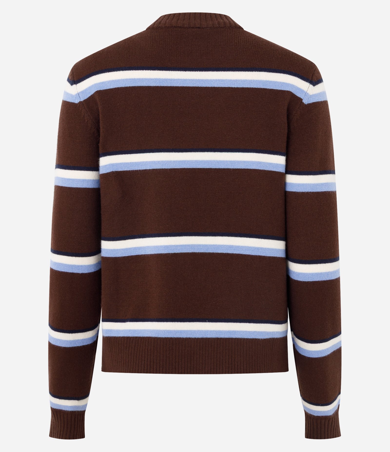 Blusa Listrada em Tricô com Bordado de Urso Marrom 7