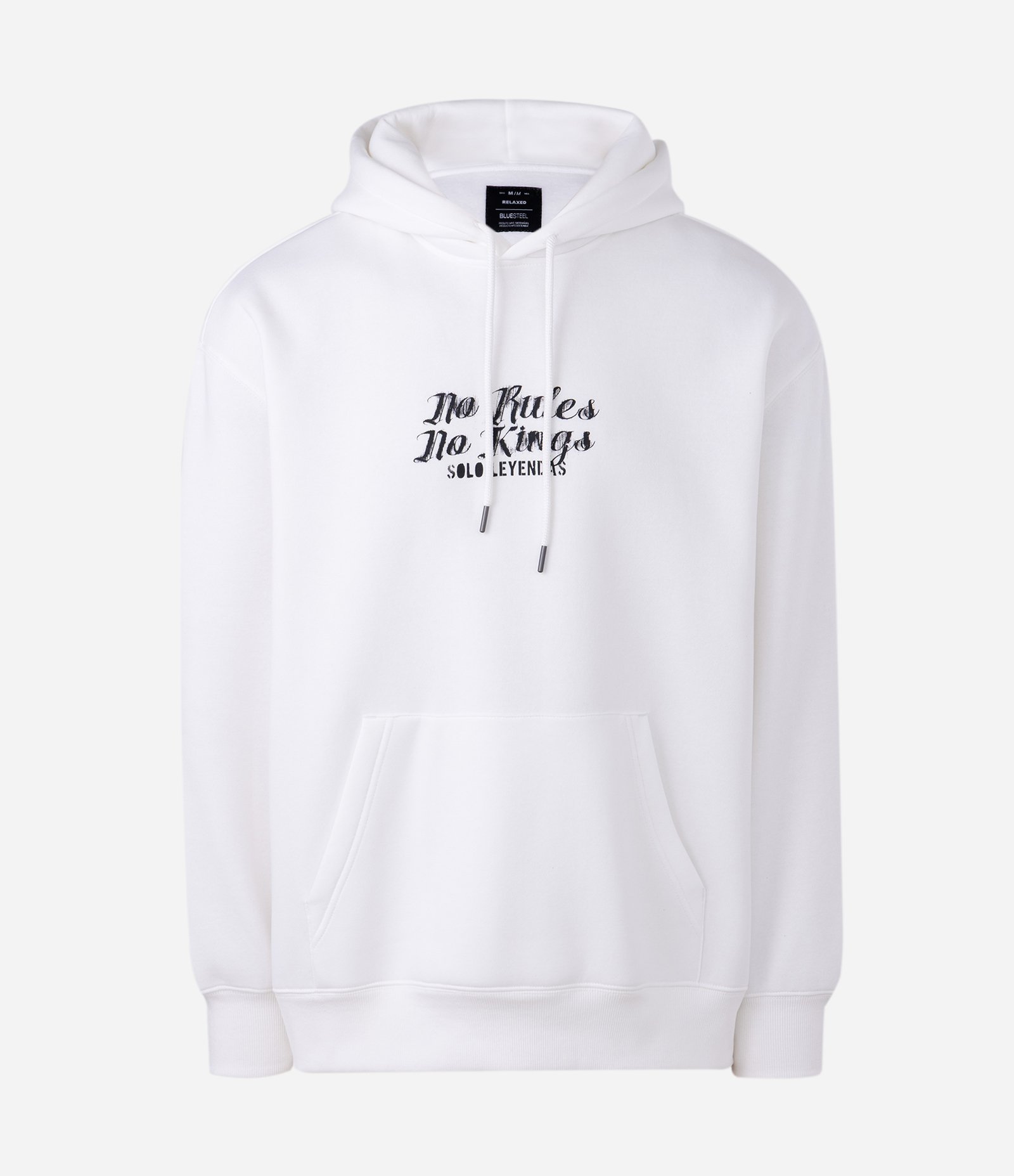 Moletom com Lettering No Mercy com Capuz Branco 5