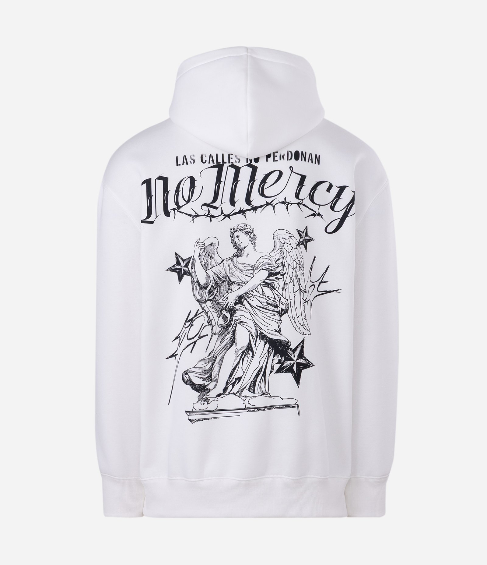 Moletom com Lettering No Mercy com Capuz Branco 6