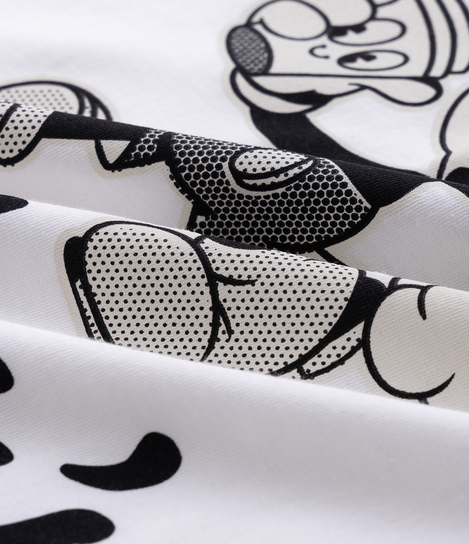 Pijama Curto Mickey Coffee Club em Algodão Branco 6