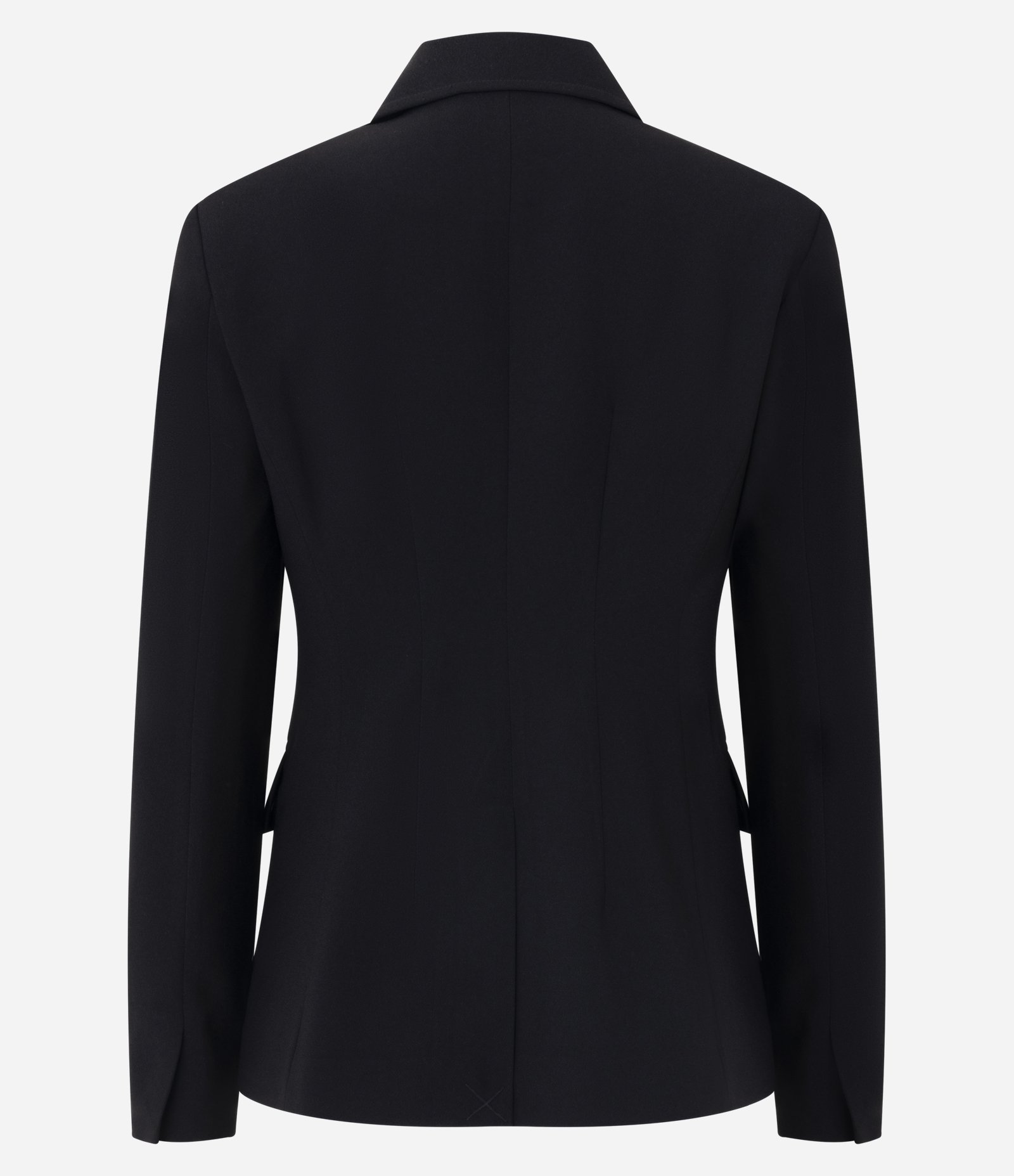 Blazer Ampulheta Alfaiatado com Recortes Estruturados Preto 2