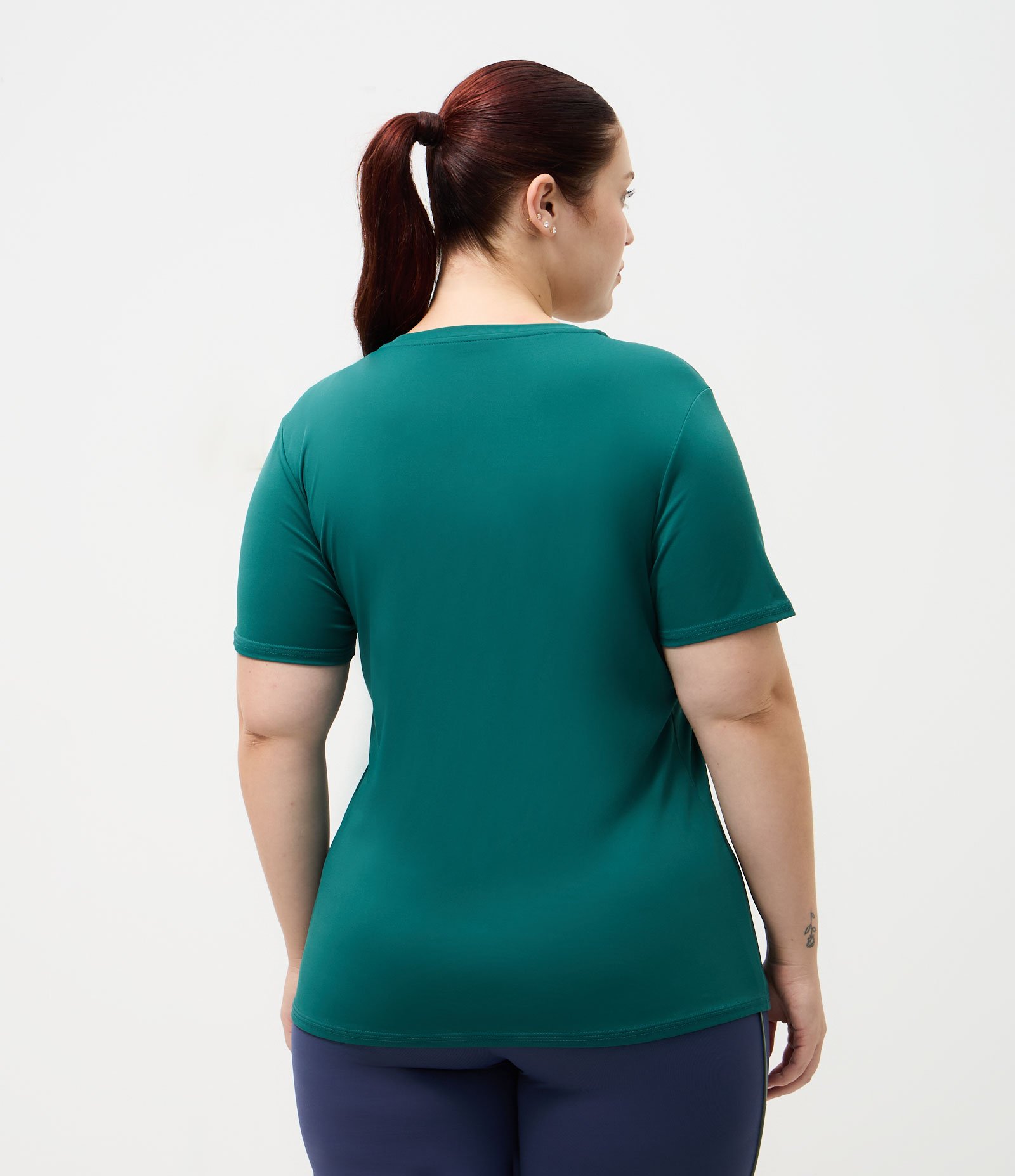 Camiseta Esportiva com Tecnologia Dry Curve & Plus Size Verde Claro 3
