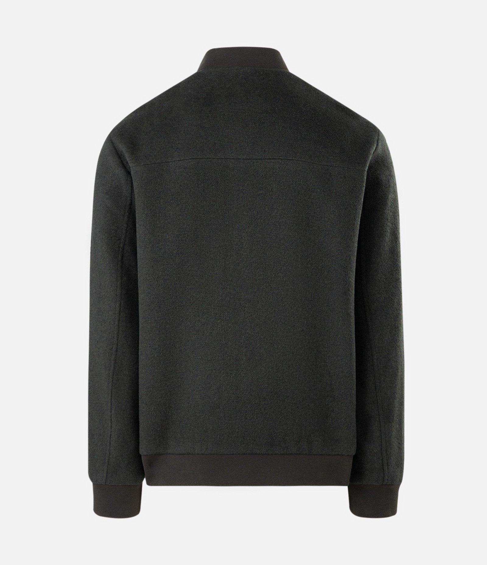 Jaqueta Bomber em Polyvelour com Zíper Verde 2