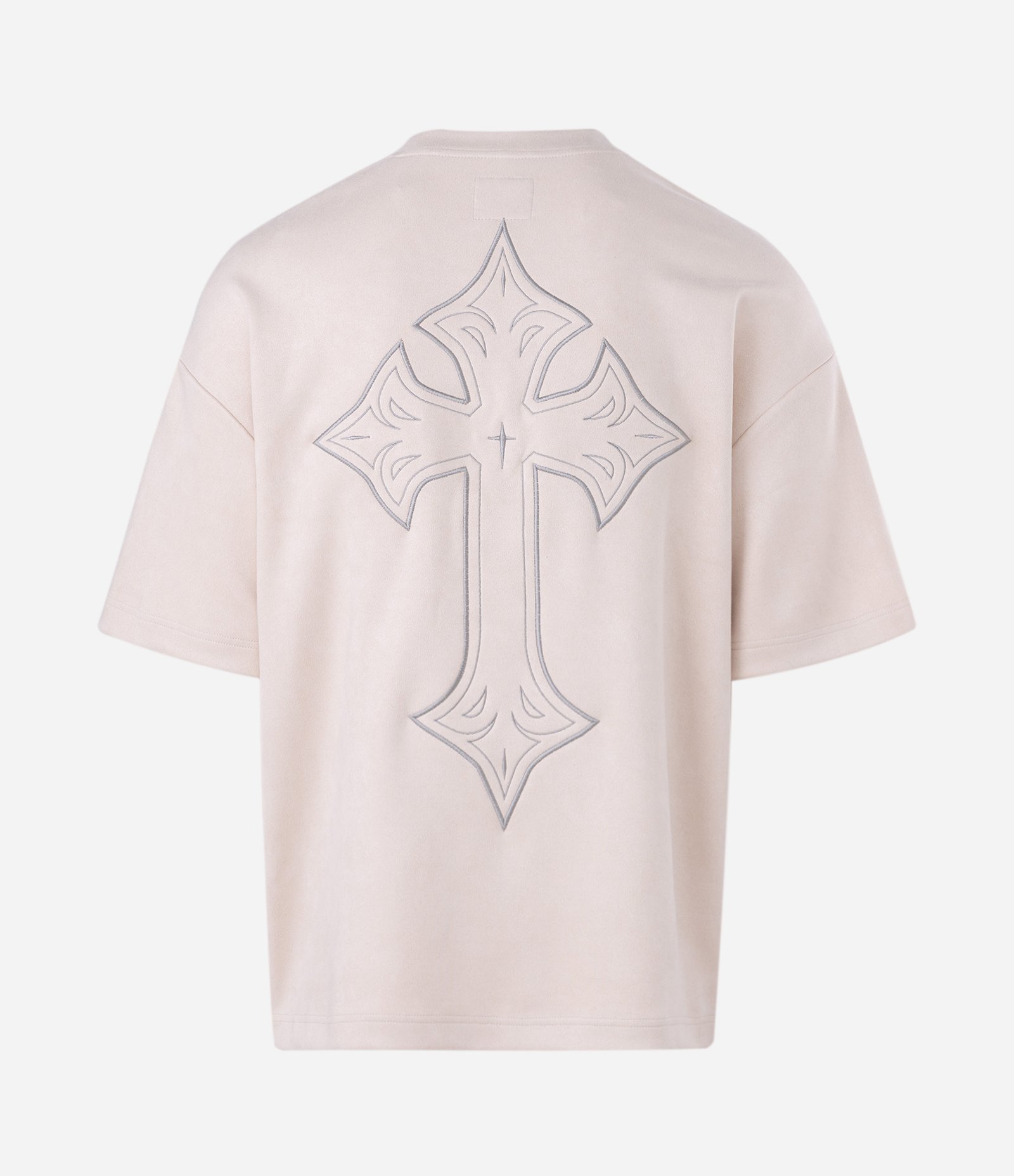 Camiseta Masculina Oversized Suede Cruz nas Costas Off White 6