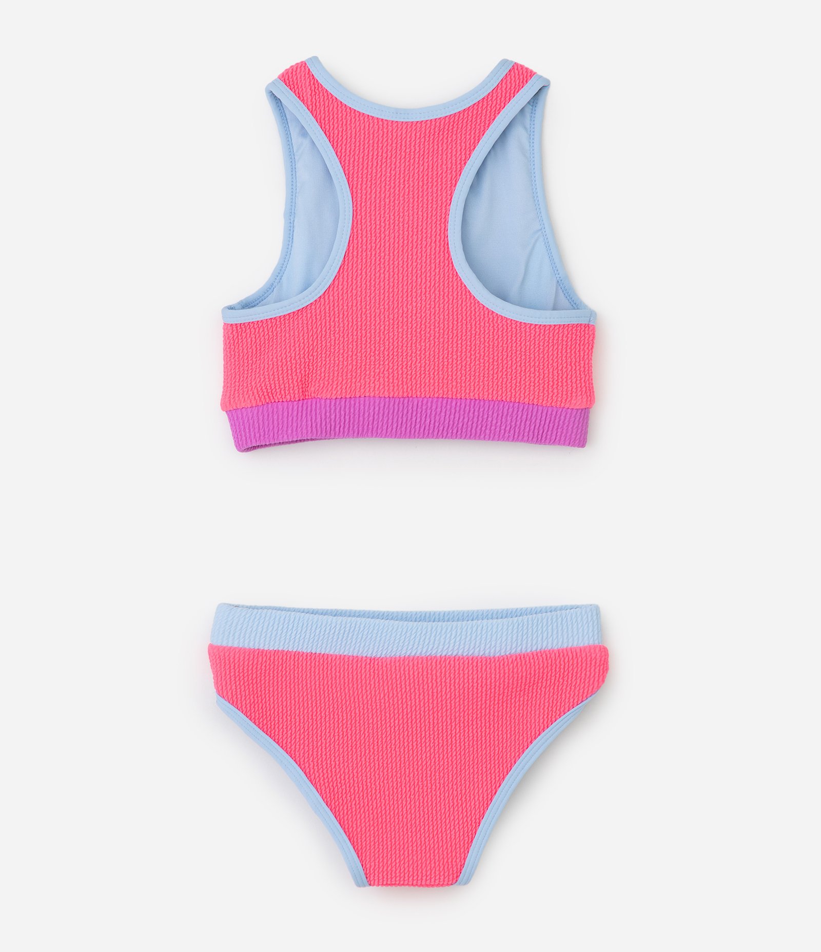 Biquini Top E Bottom com Cores Contrastantes Infantil - Tam 5 a 14 Anos Rosa 2