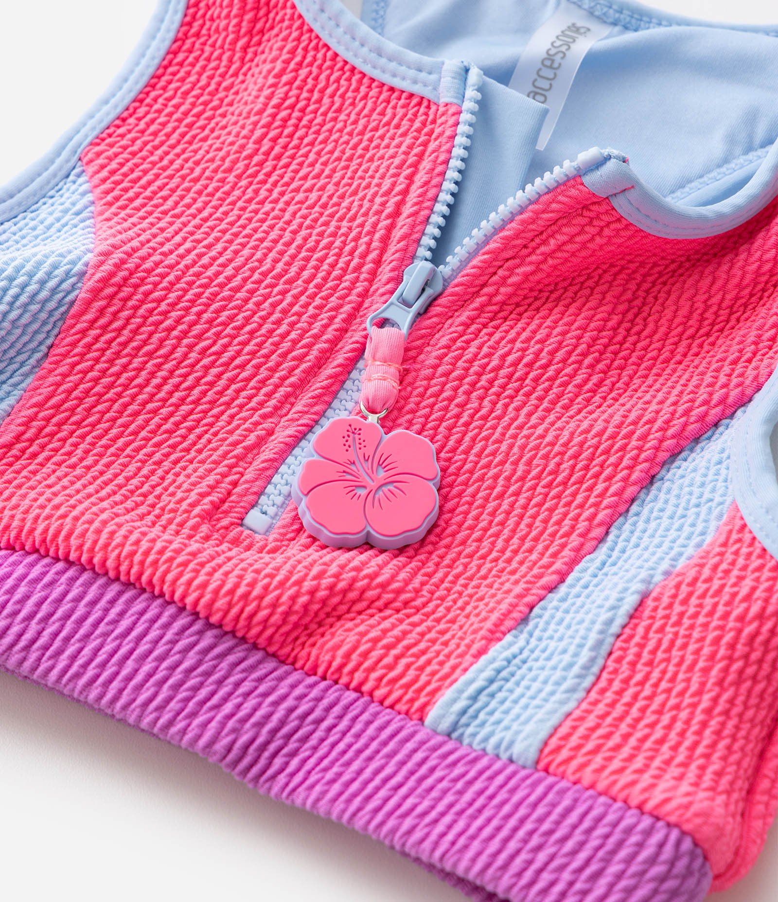 Biquini Top E Bottom com Cores Contrastantes Infantil - Tam 5 a 14 Anos Rosa 4