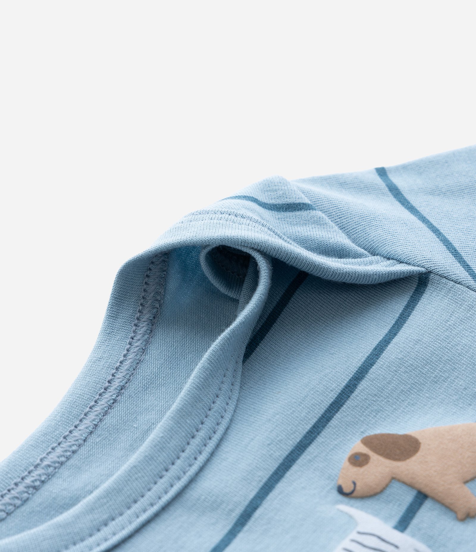 Body Infantil Listrada com Estampa Três Amigos – Tam 0 a 18 Meses Azul 4