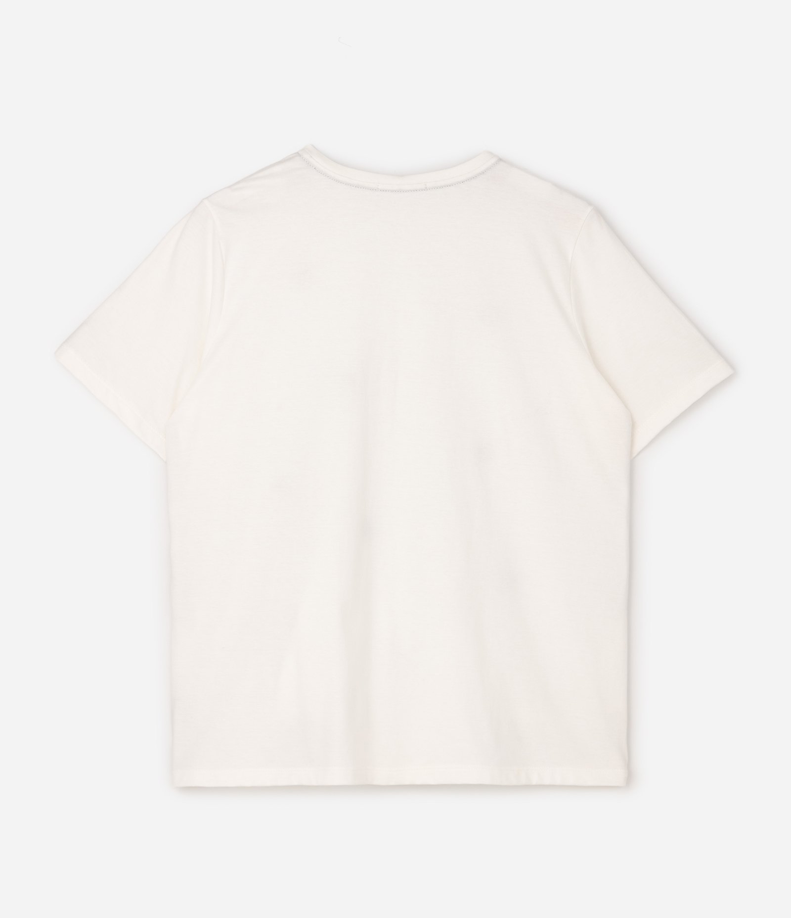 Blusa Manga Curta com Corações em Paetê Curve & Plus Size Off White 2