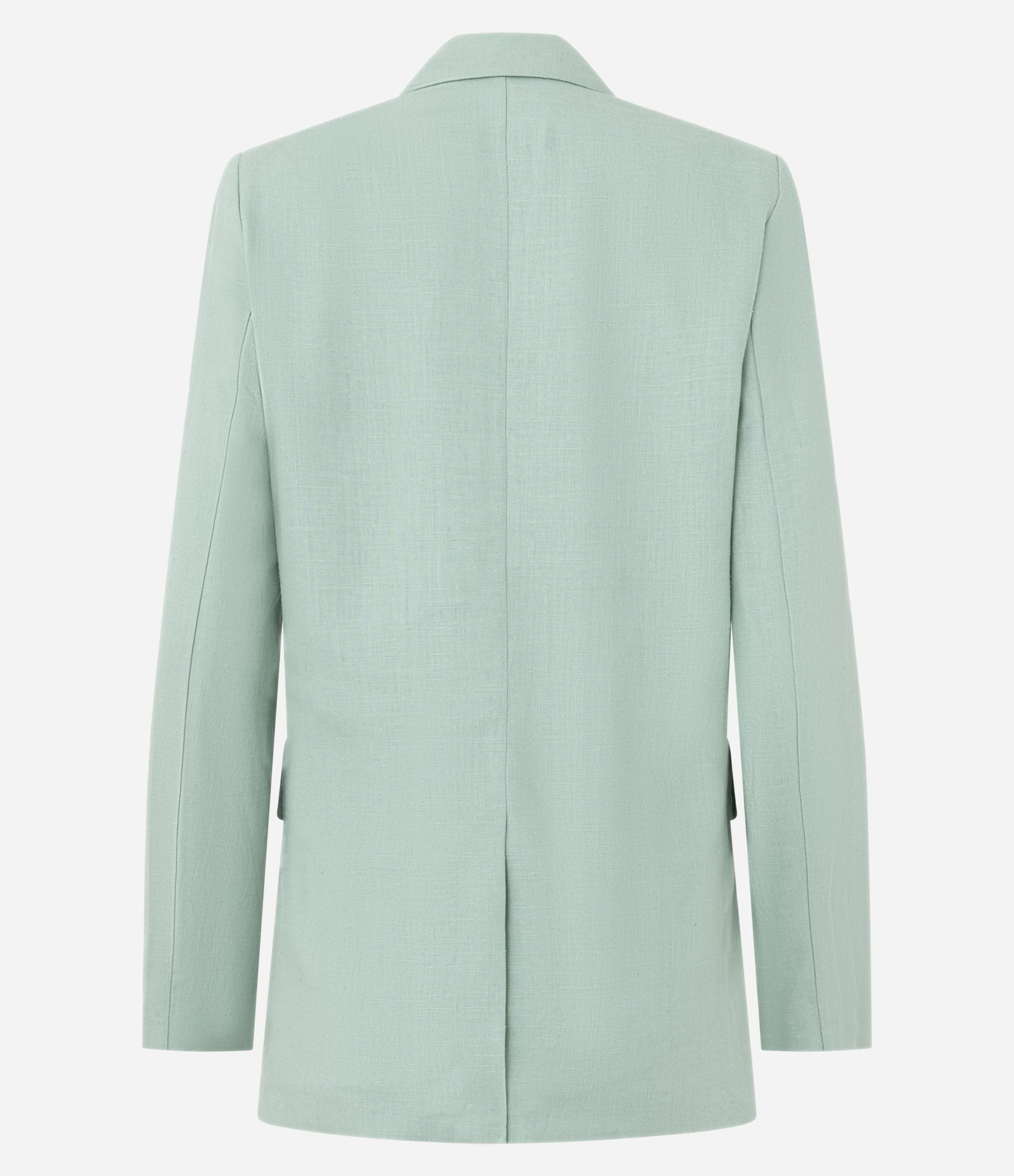 Blazer em Viscolinho com Lapelas e Botão Único Verde Claro 6