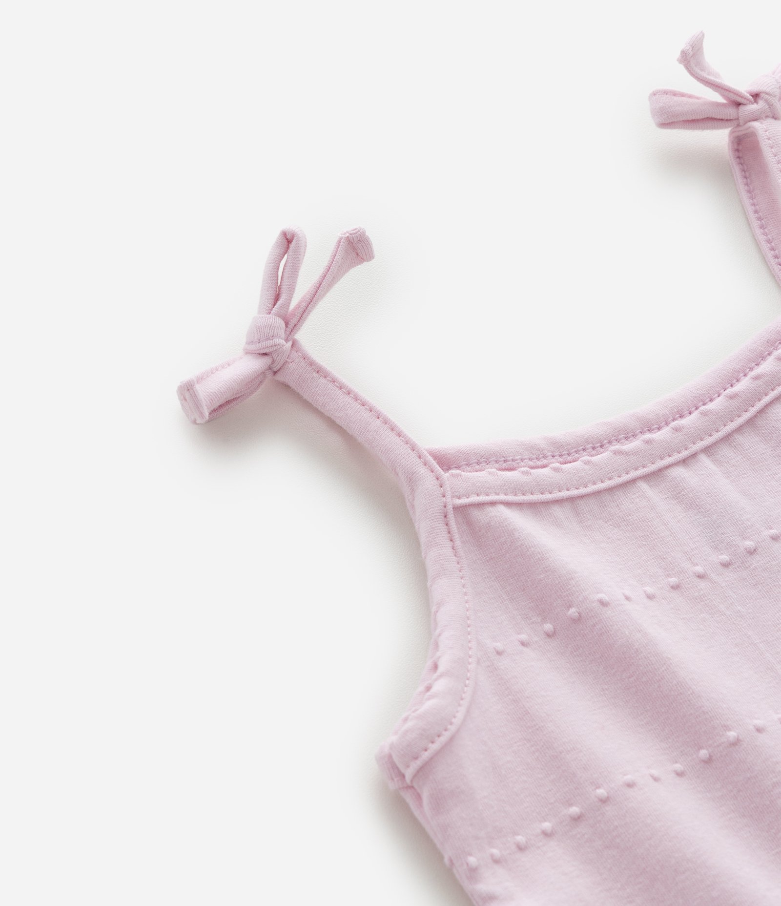 Body Infantil Canelado sem Manga com Lacinhos – Tam 3 a 18 Meses Rosa Claro 6