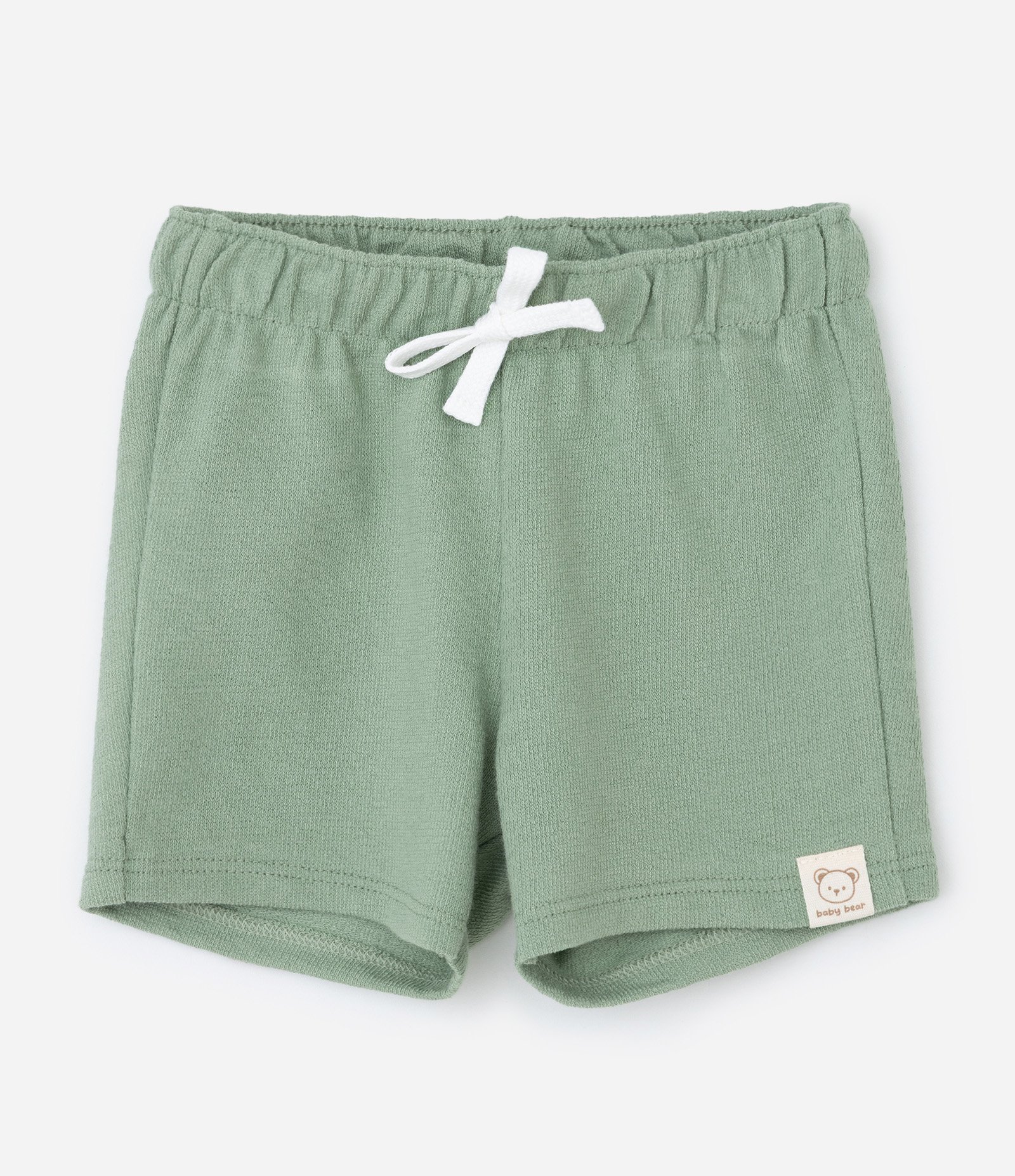 Conjunto Infantil com Camiseta Listrada e Bermuda – Tam 0 a 18 Meses Verde/Branco 4