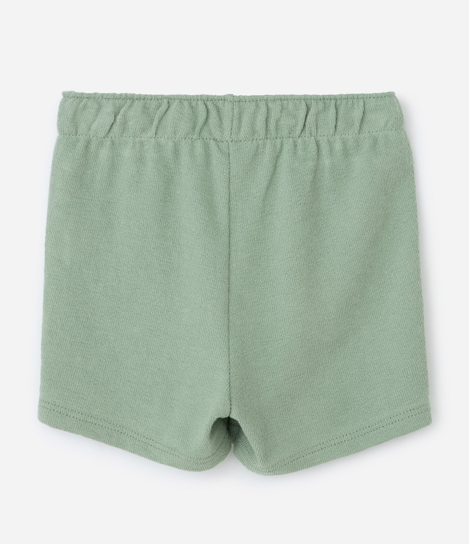 Conjunto Infantil com Camiseta Listrada e Bermuda – Tam 0 a 18 Meses Verde/Branco 5