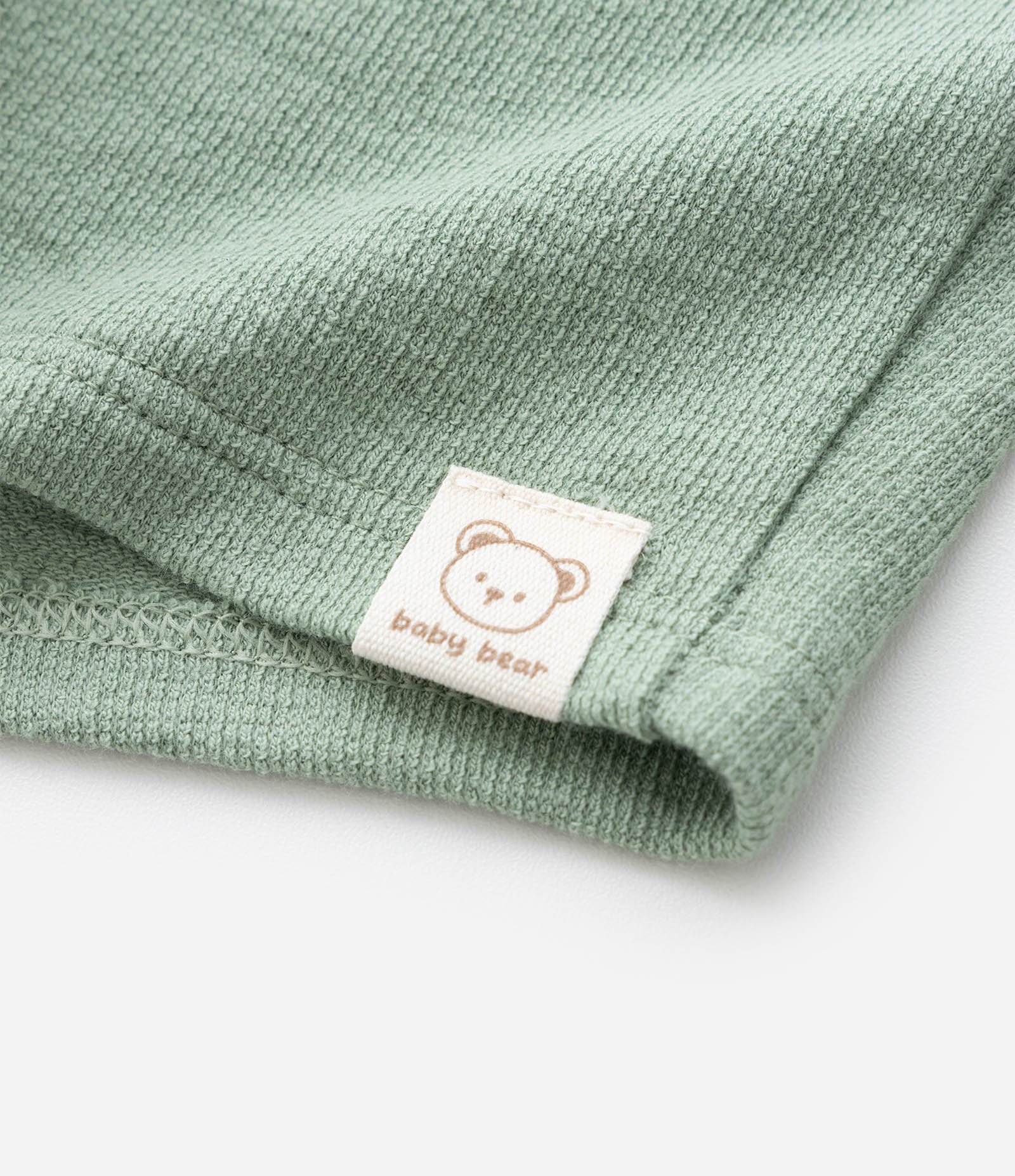 Conjunto Infantil com Camiseta Listrada e Bermuda – Tam 0 a 18 Meses Verde/Branco 7