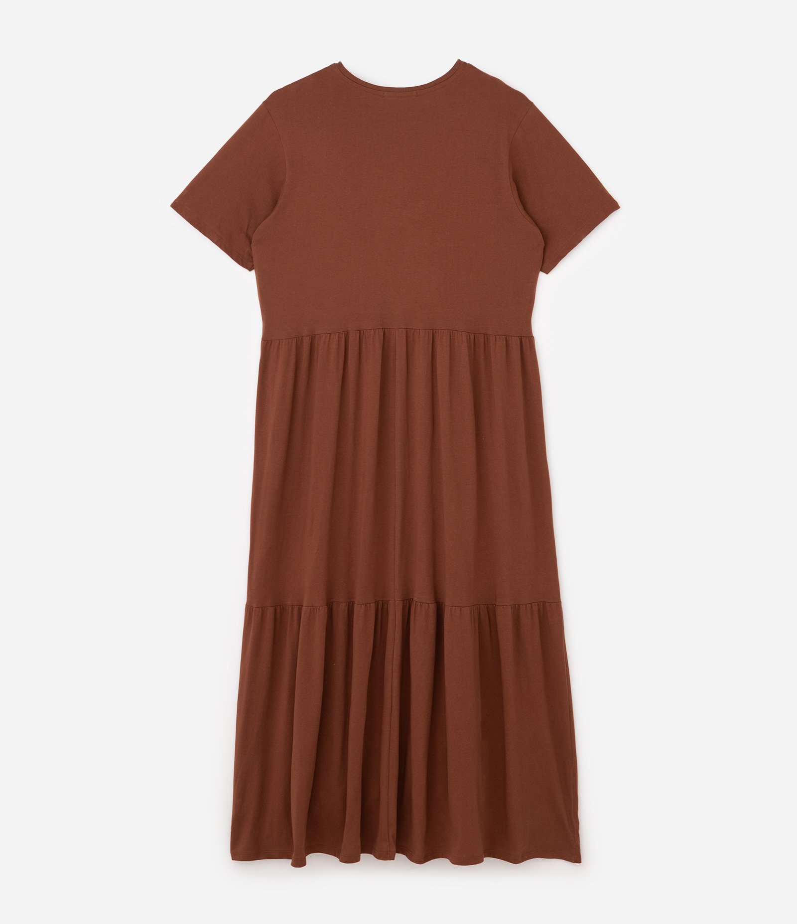 Vestido Midi Marias em Meia Malha Curve & Plus Size Marrom 2
