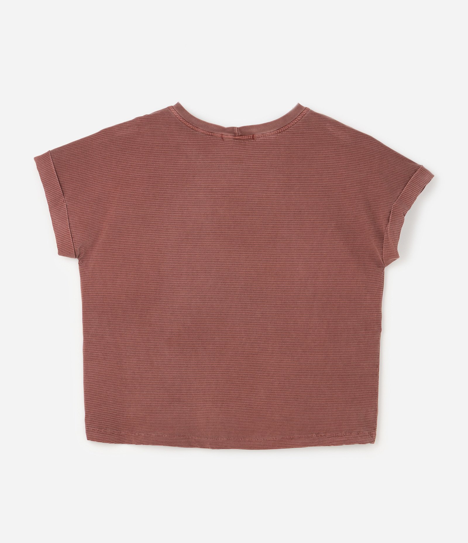 Blusa Manga Curta Fio Tinto com Bordado Floral Curve & Plus Size Bone Brown 2