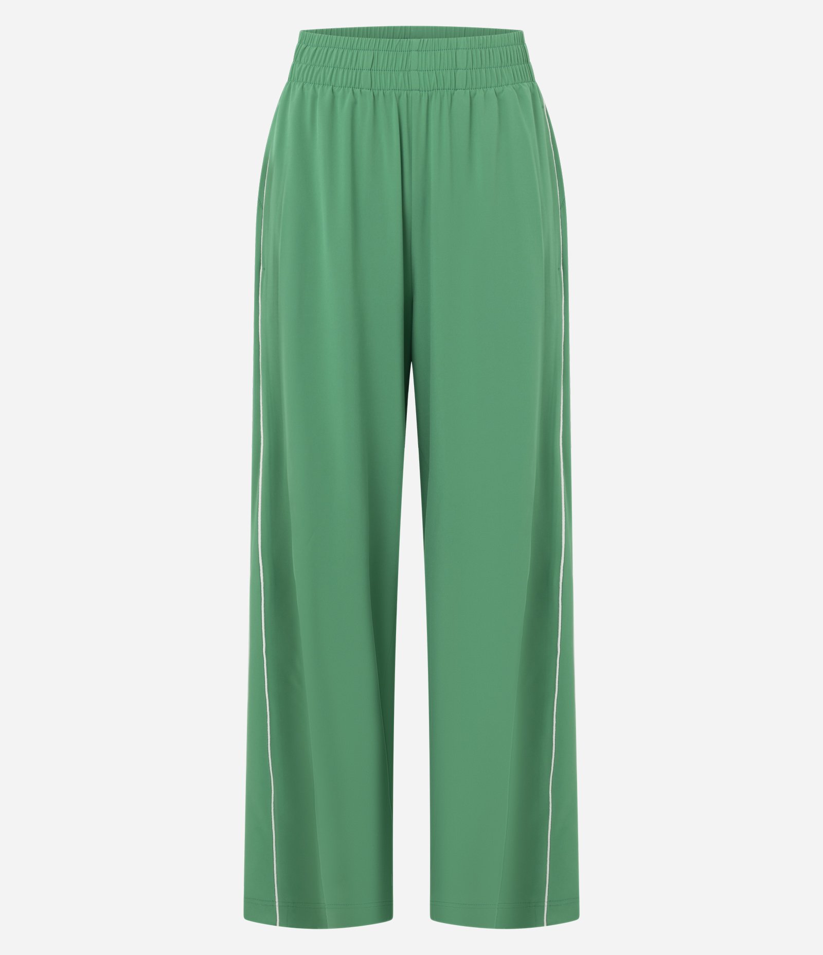 Calça Reta Esportiva com Friso Contrastante Verde 5