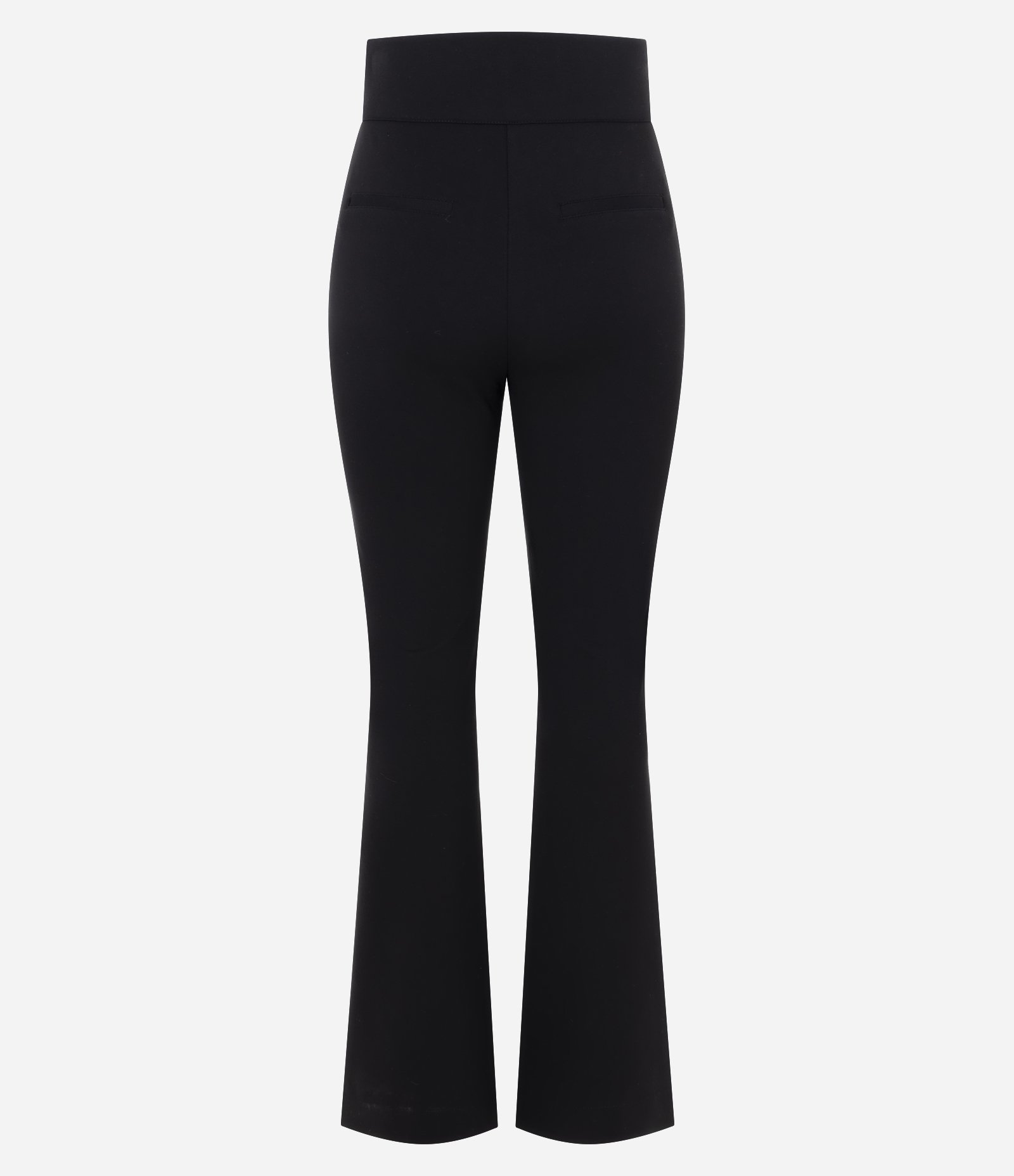 Calça Flare em Ponto Roma com Cós Alto Preto 2