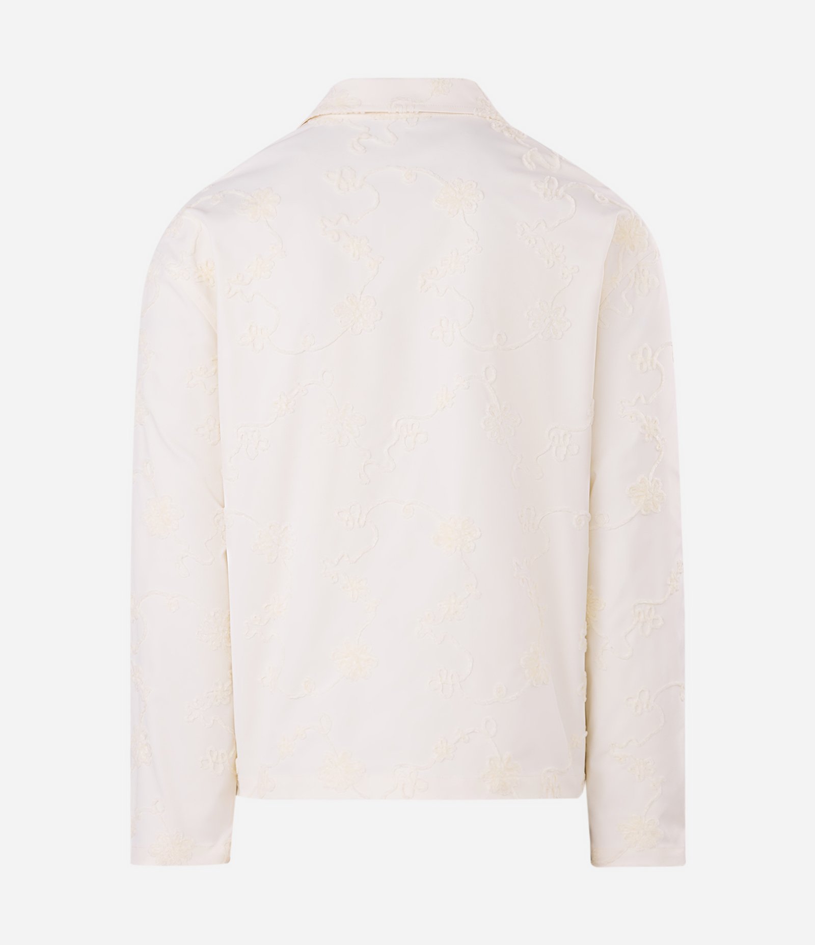 Camisa Boxy em Chenille com Bordado Floral Off White 9