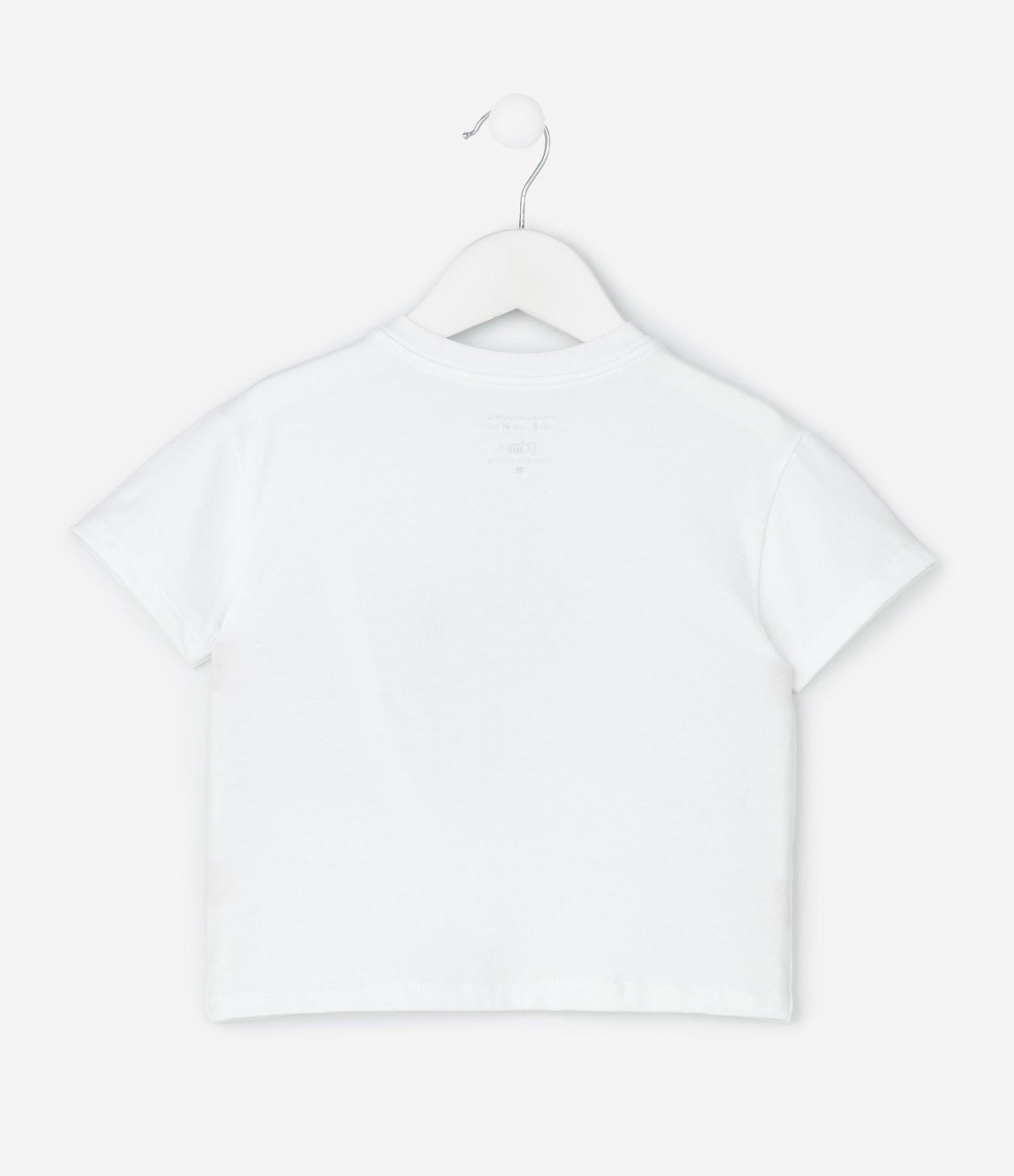Blusa Infantil Canelada com Laço Aplicado – Tam 1 a 6 Anos Branco 3