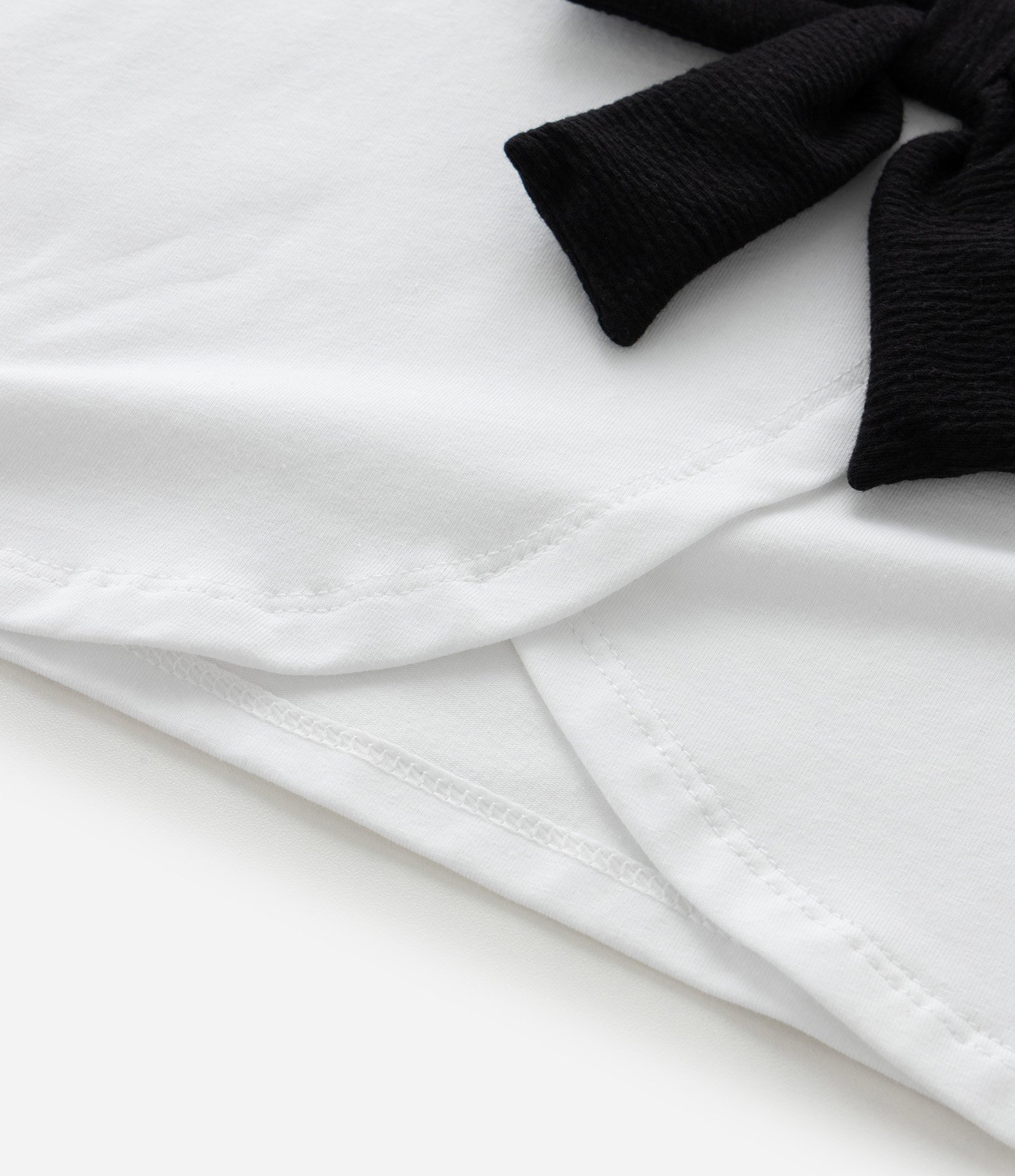 Blusa Infantil Canelada com Laço Aplicado – Tam 1 a 6 Anos Branco 5