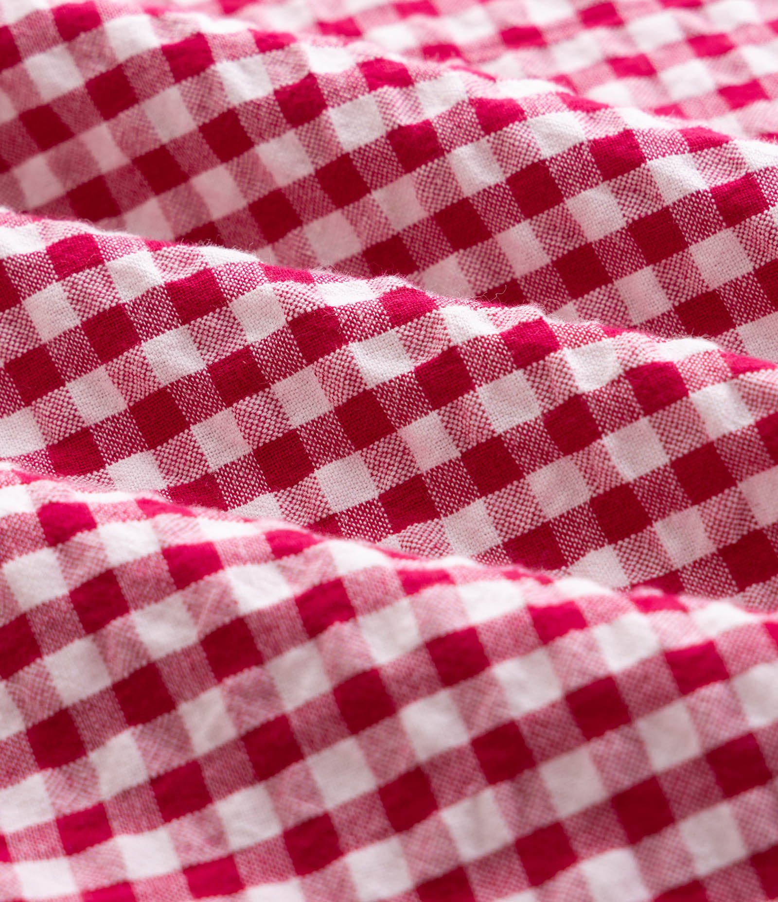 Calça Wide Leg Vichy Vermelha - Tam 7 a 16 Anos Rosa 4