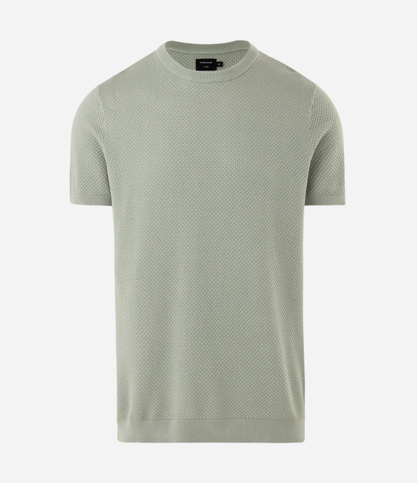 Camiseta Tricô Slim Texturizada Verde 1