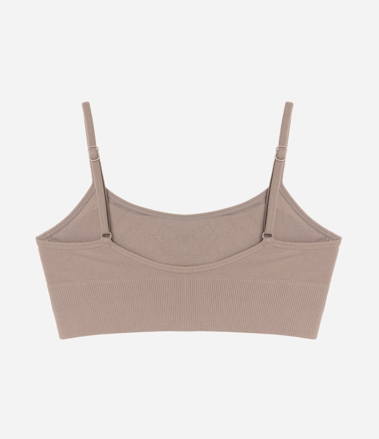 Sutiã Top com Bojo Removível Texturizado Seamless Marrom 2