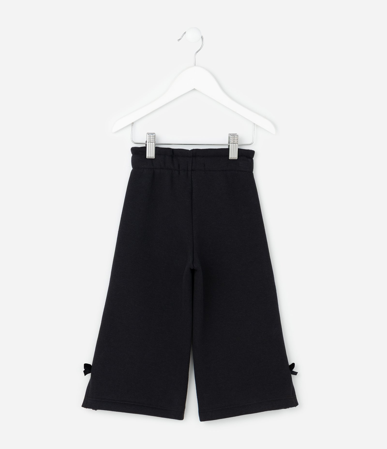 Calça Wide Leg Infantil com Lacinhos Laterais – Tam 1 a 6 Anos Preto 2