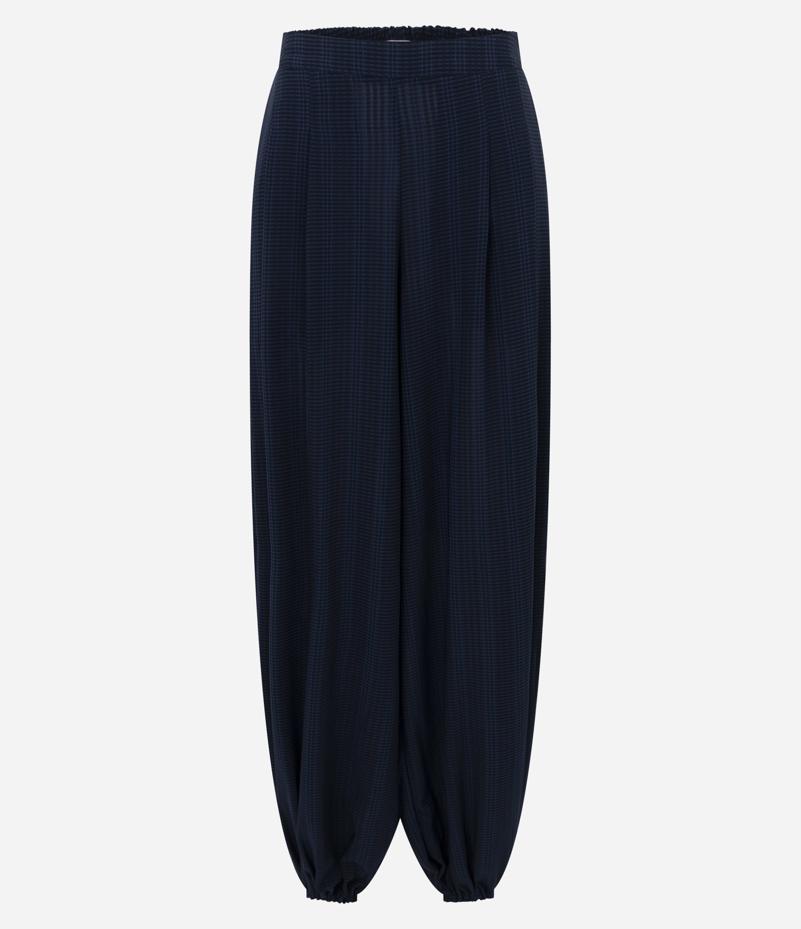 Calça Aladim Xadrez em Crepe Azul 1