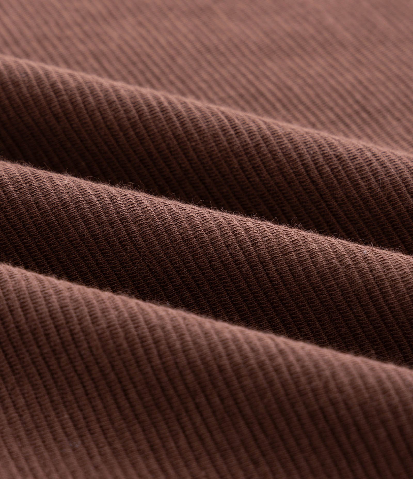 Camisa Polo Slim com Botões e Textura Canelada Marrom 7