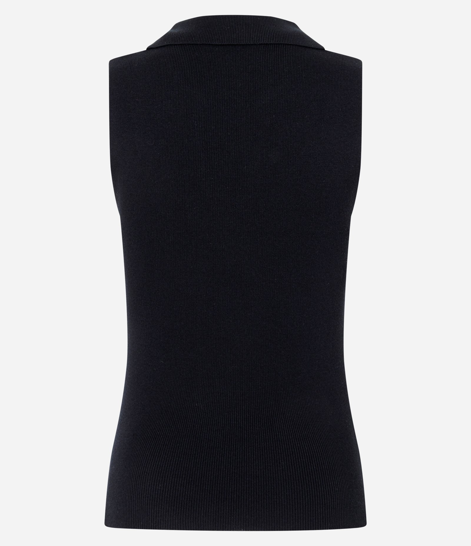 Blusa em Tricô com Gola Polo Preto 9