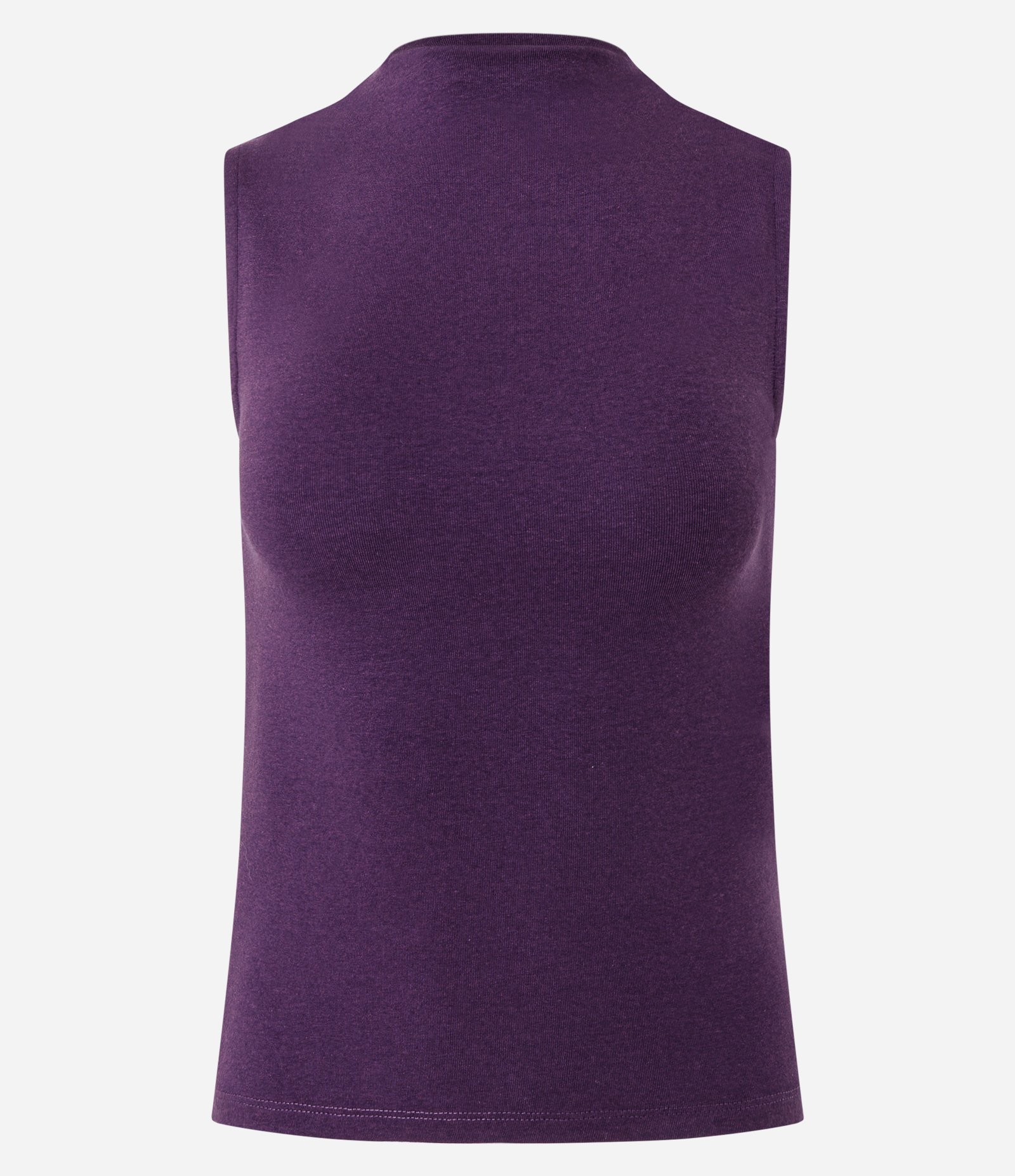 Blusa Regata Básica em Algodão com Gola Alta Roxo 1