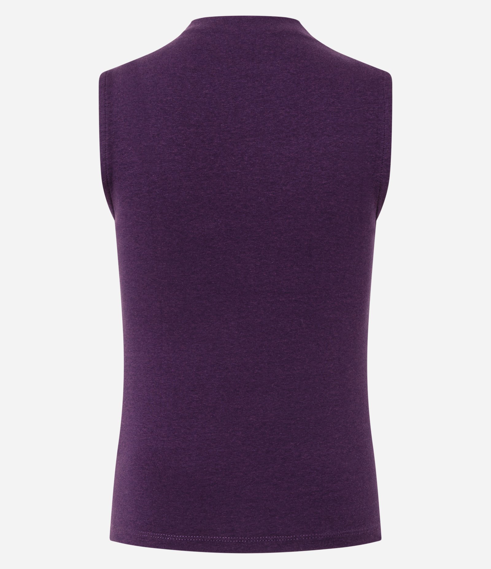 Blusa Regata Básica em Algodão com Gola Alta Roxo 2