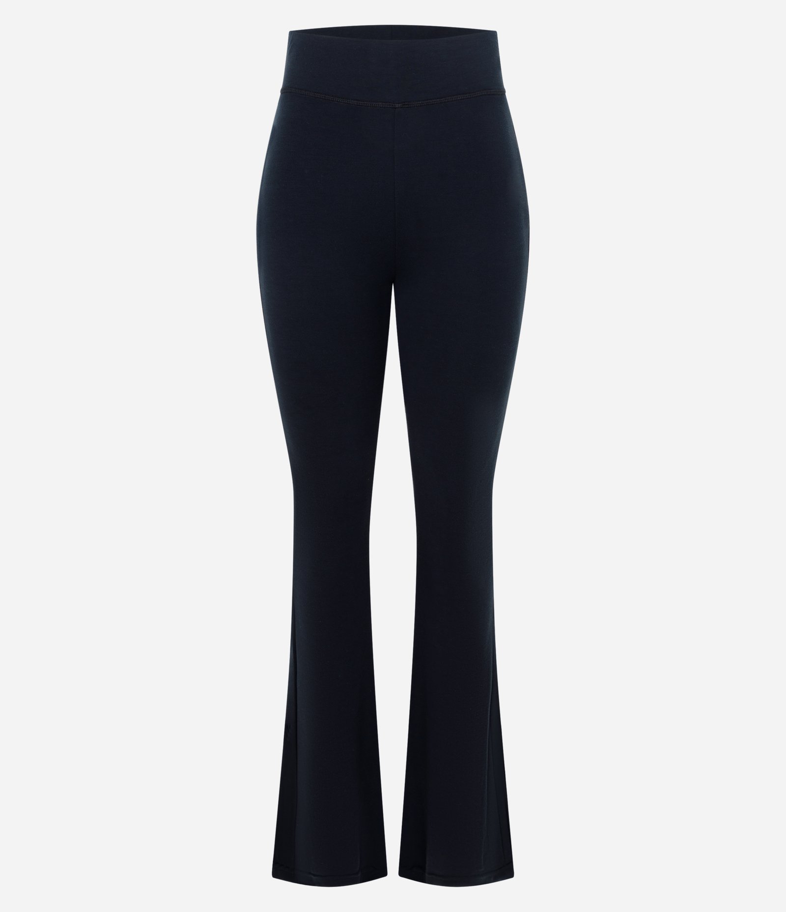 Calça Flare em Microfibra com Cós Largo Preto 1